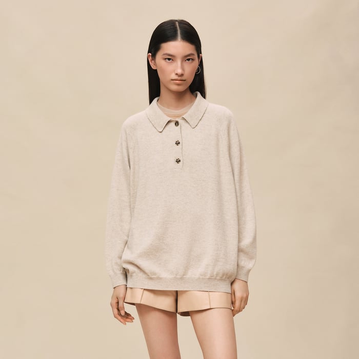 Beige Naturel Wide Sweater