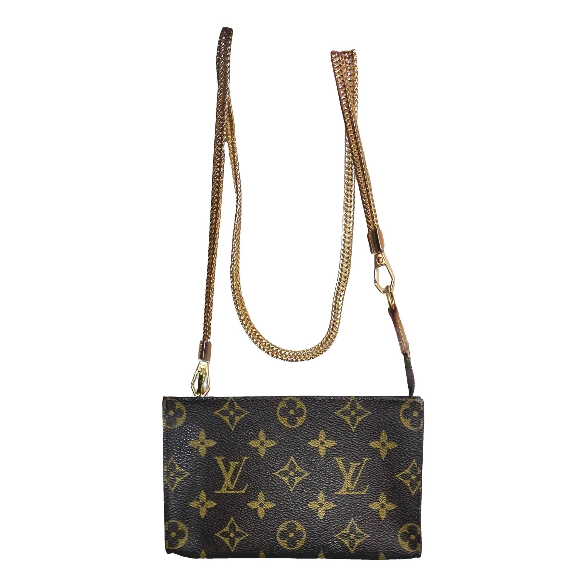 Leather clutch bag