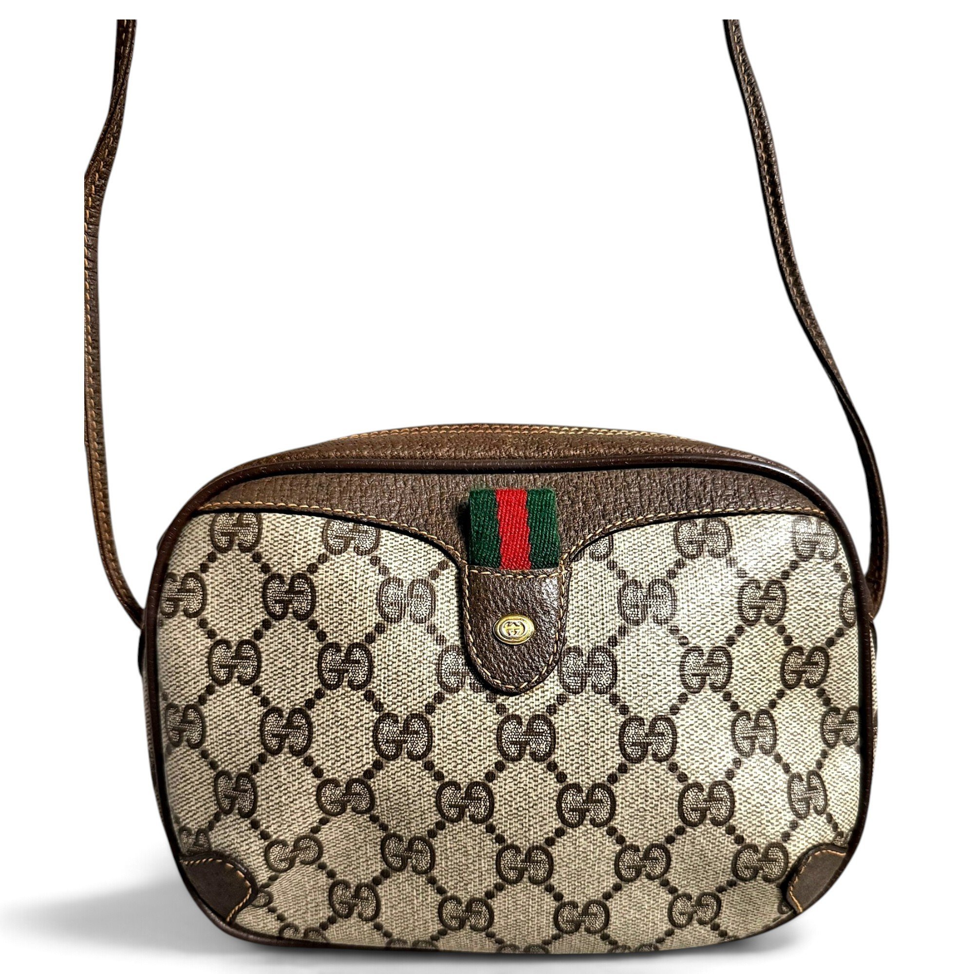 Ophidia patent leather crossbody bag