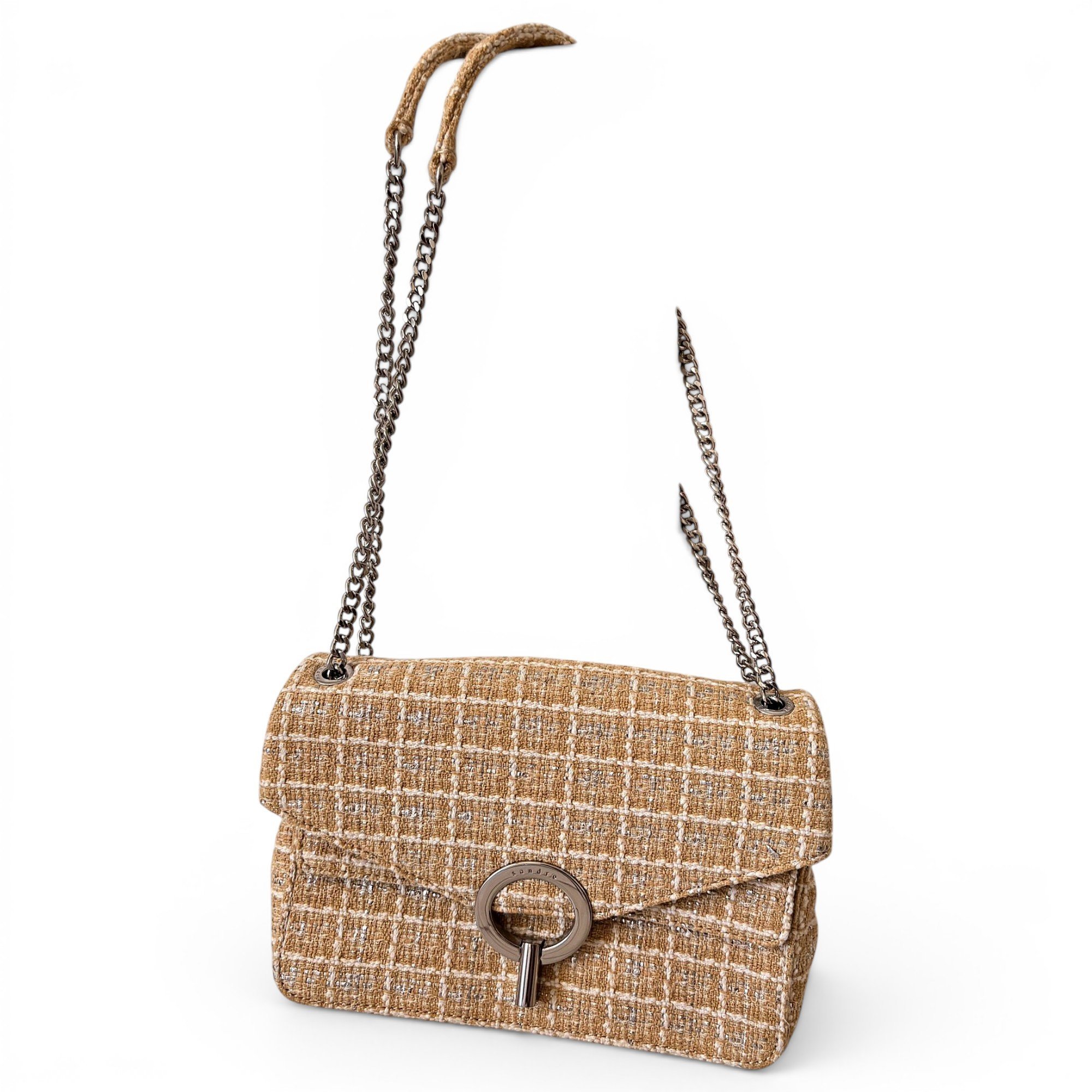 Sandro Yza tweed handbag