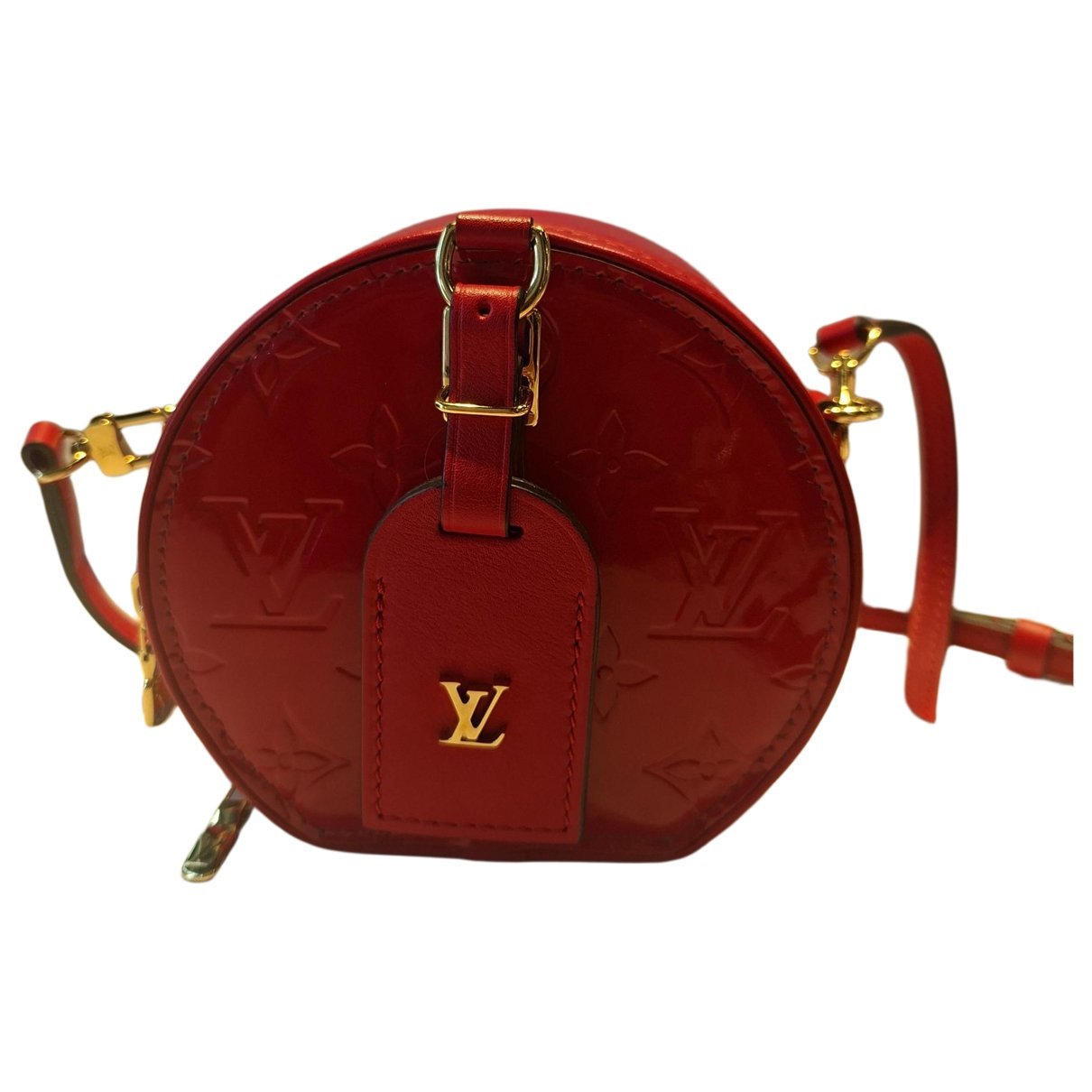 Boîte chapeau souple patent leather handbag