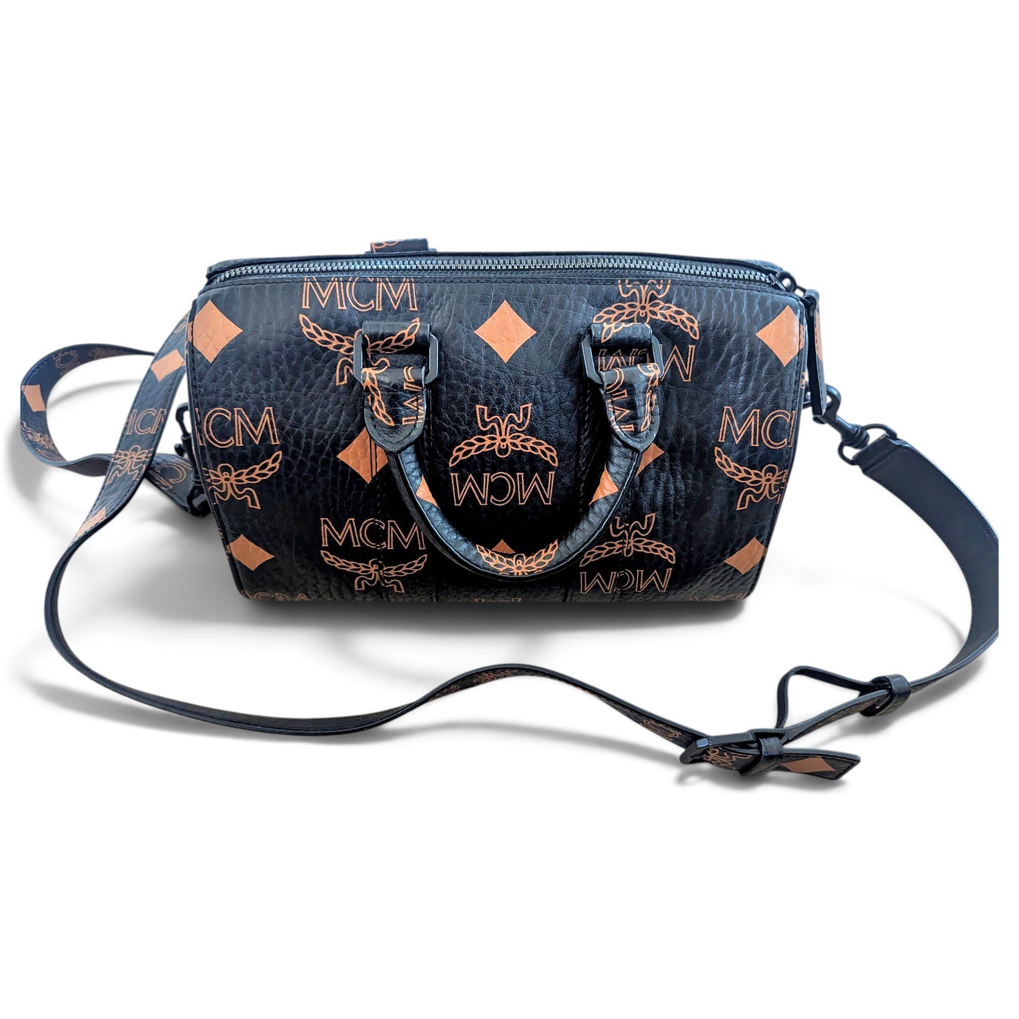 Boston leather handbag