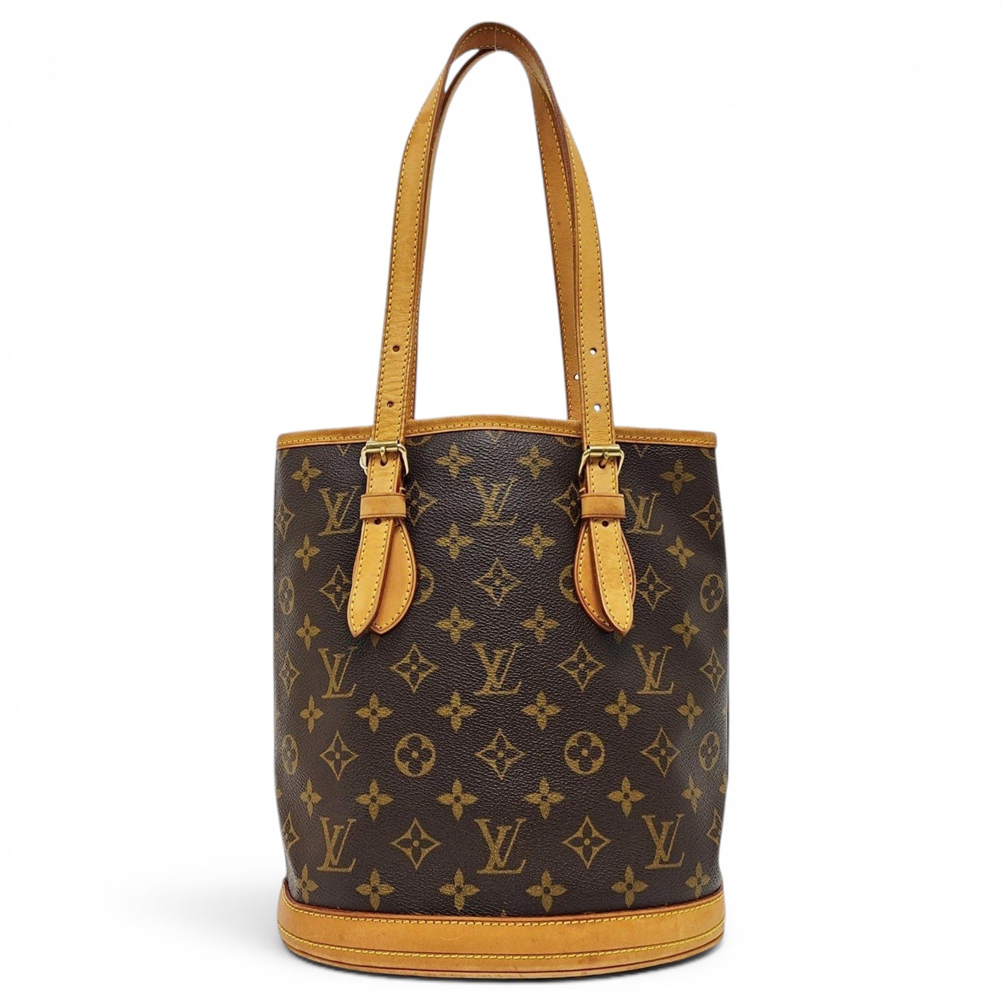 Bucket leather handbag