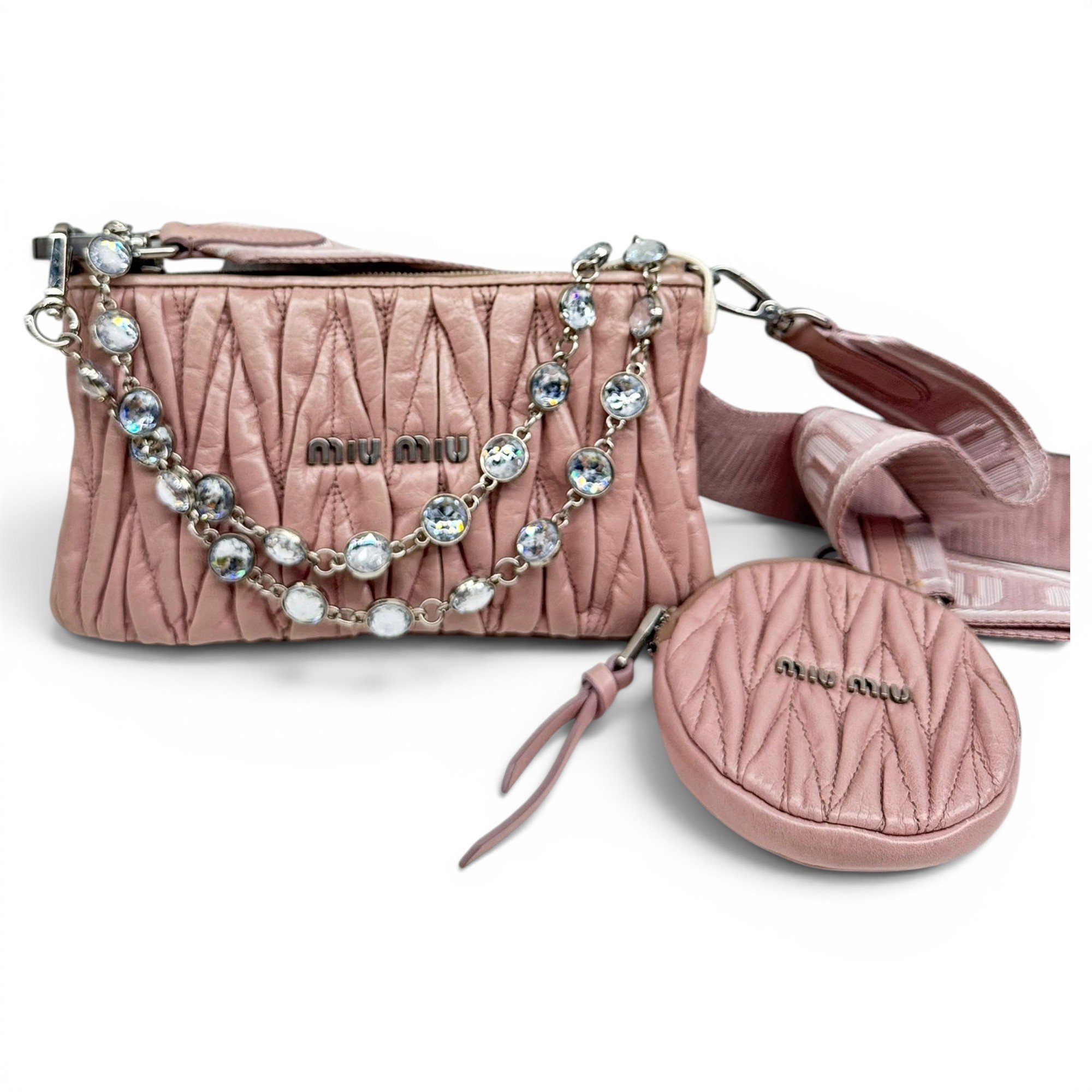 Matelassé leather handbag
