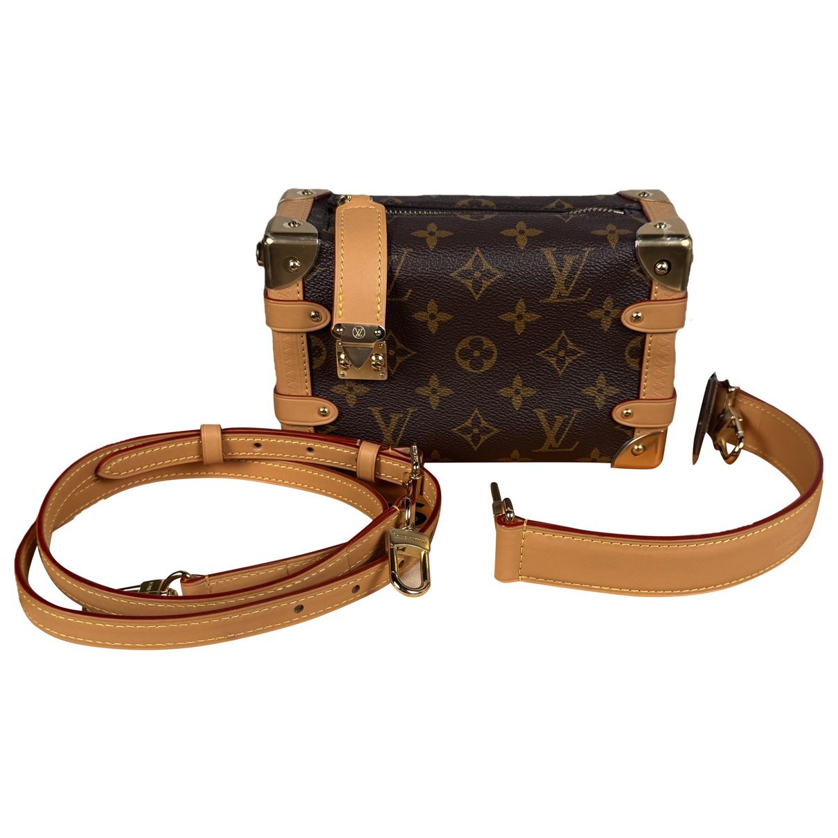 Side Trunk leather handbag
