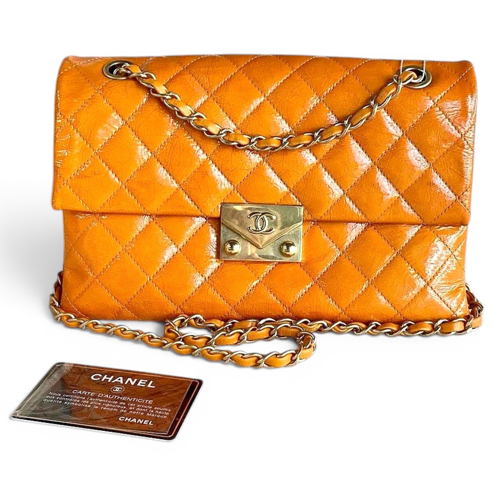 Patent leather handbag