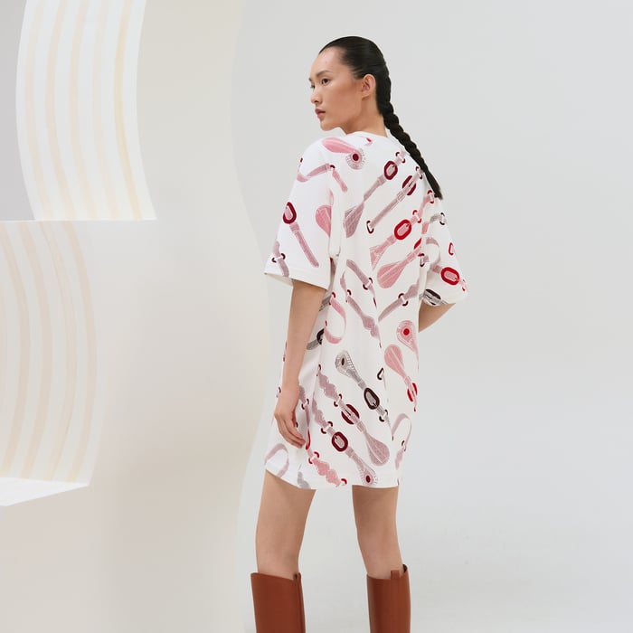 Blanc Naturel "Coaching Remix" Loose Fit Dress