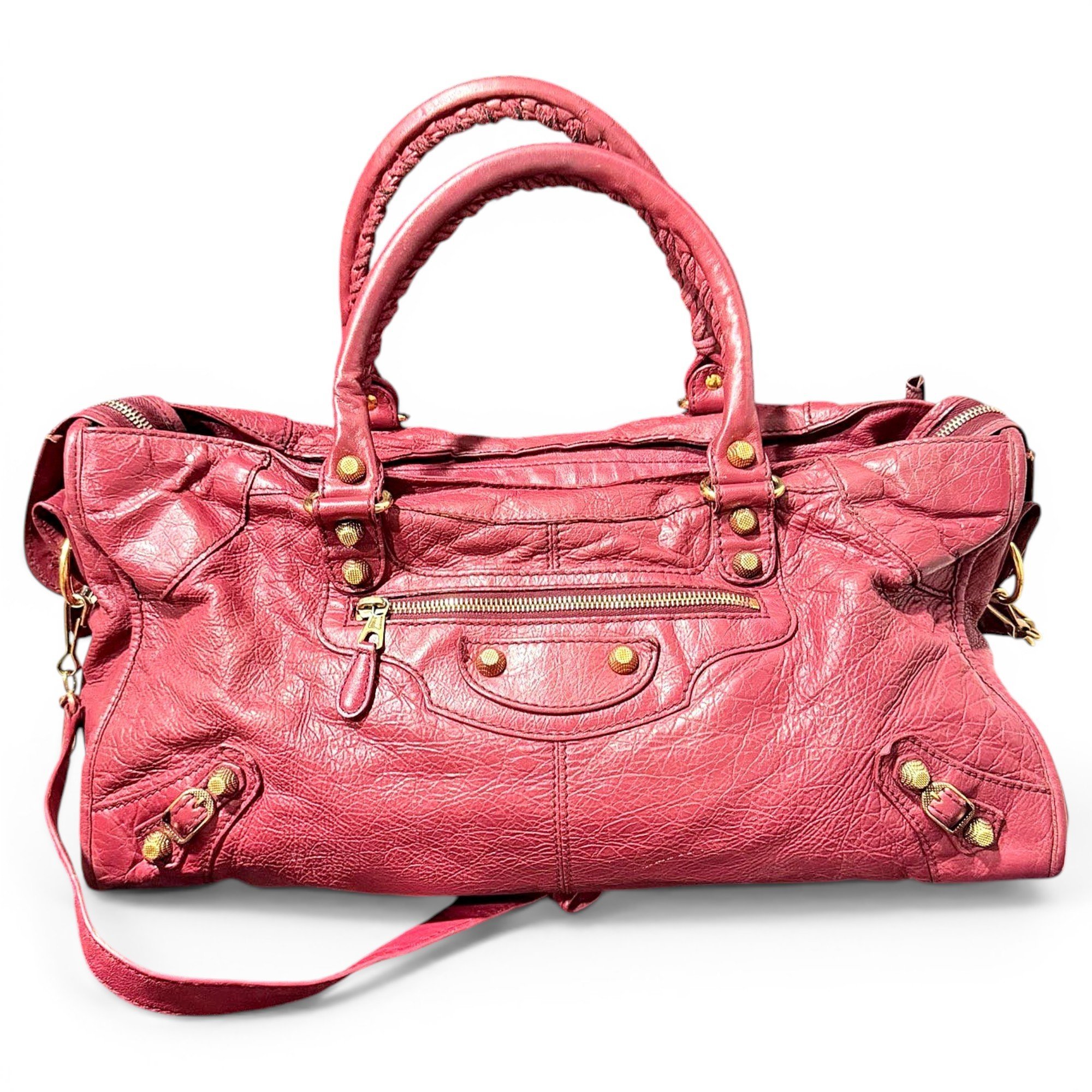 City leather handbag