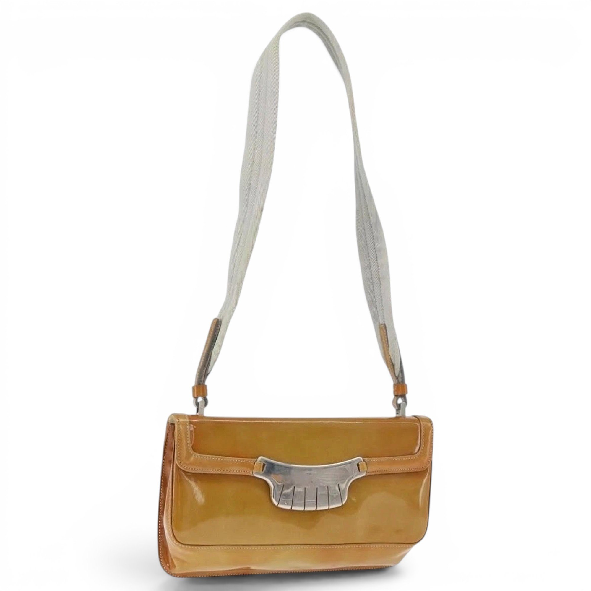 Patent leather handbag