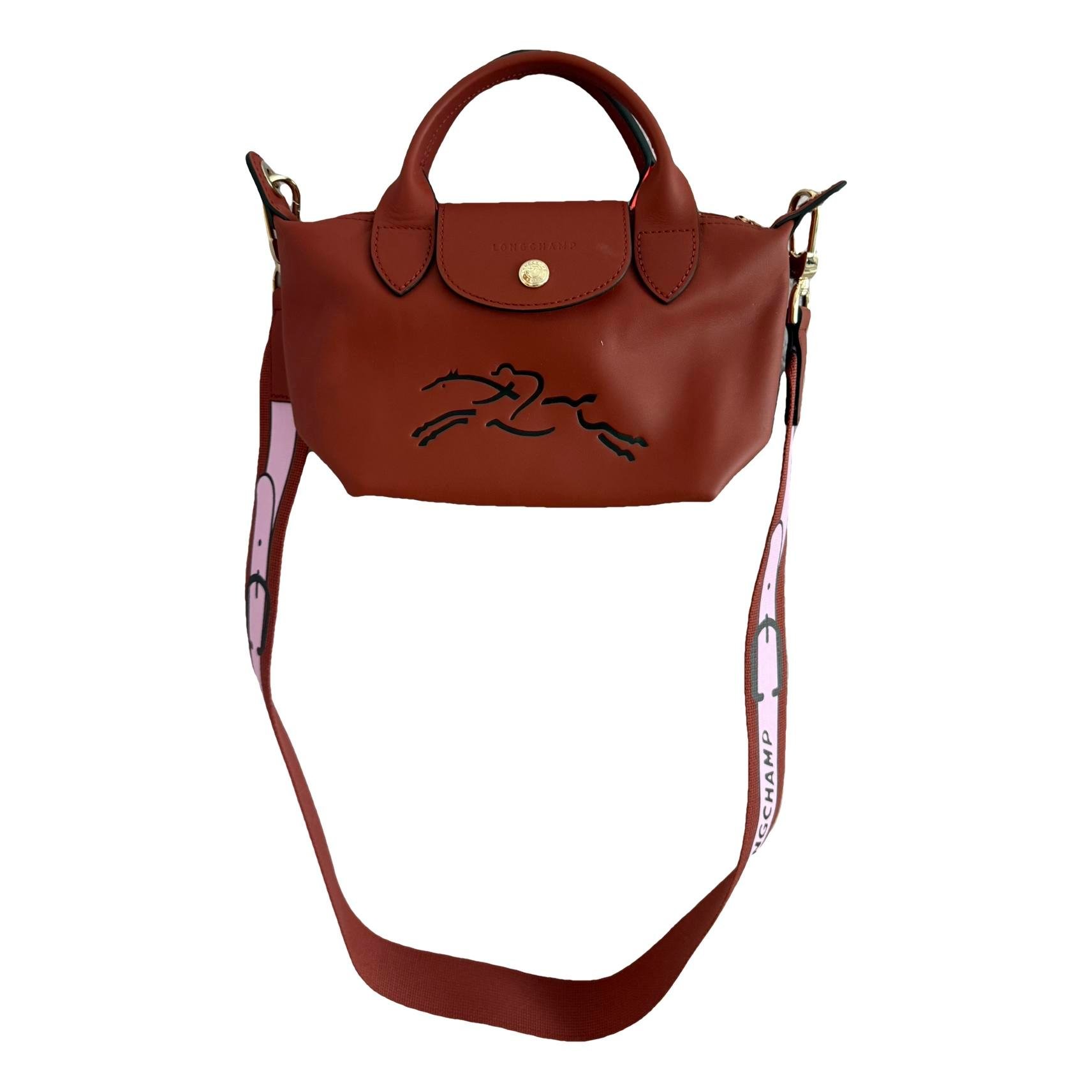 Pliage leather crossbody bag