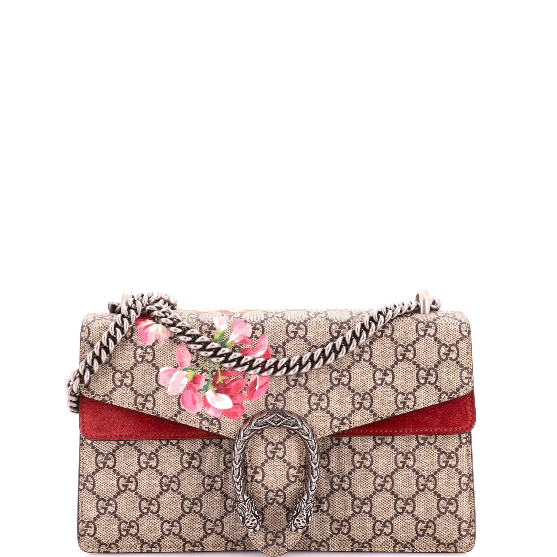 Dionysus Bag Blooms Print GG Coated Canvas Small