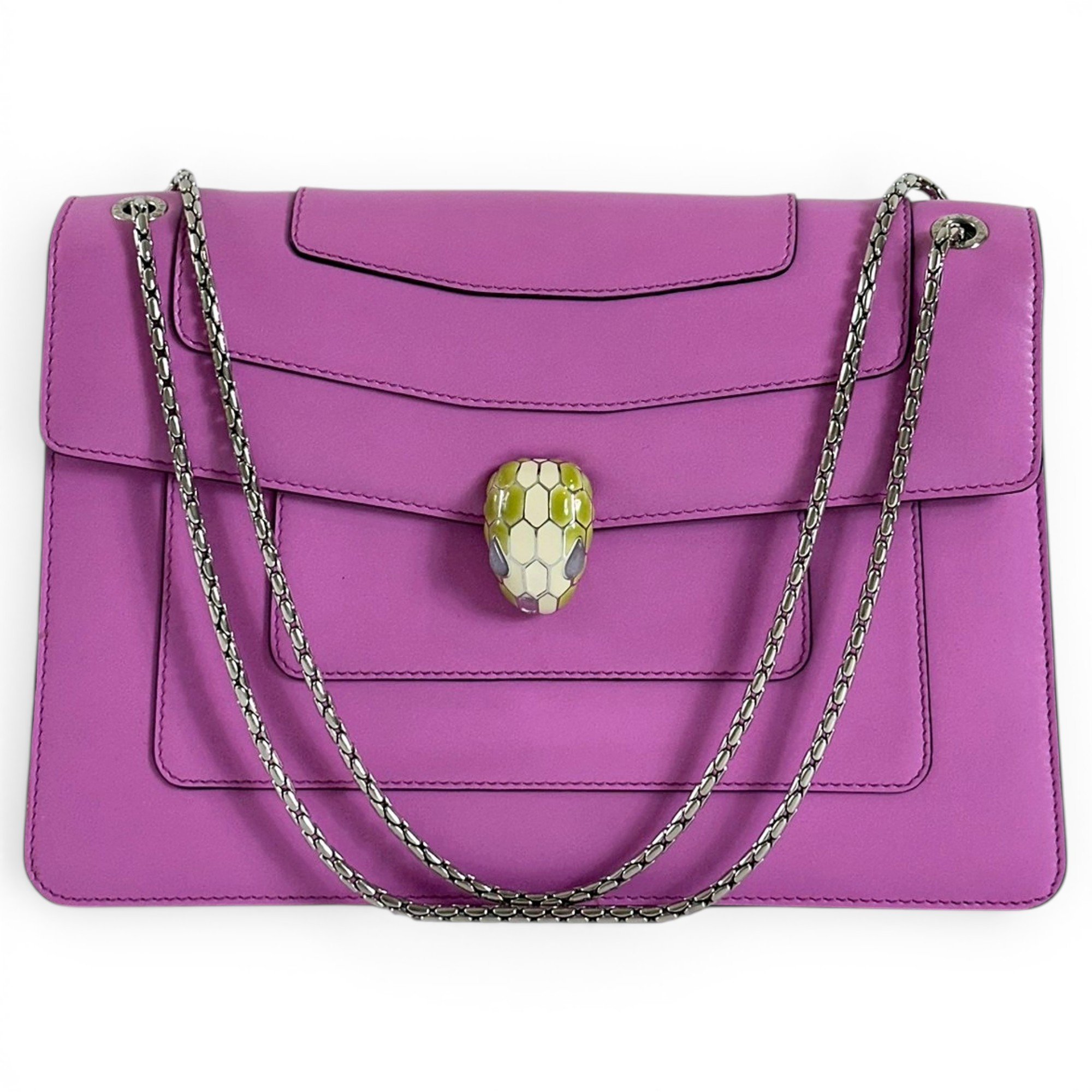 Serpenti leather handbag