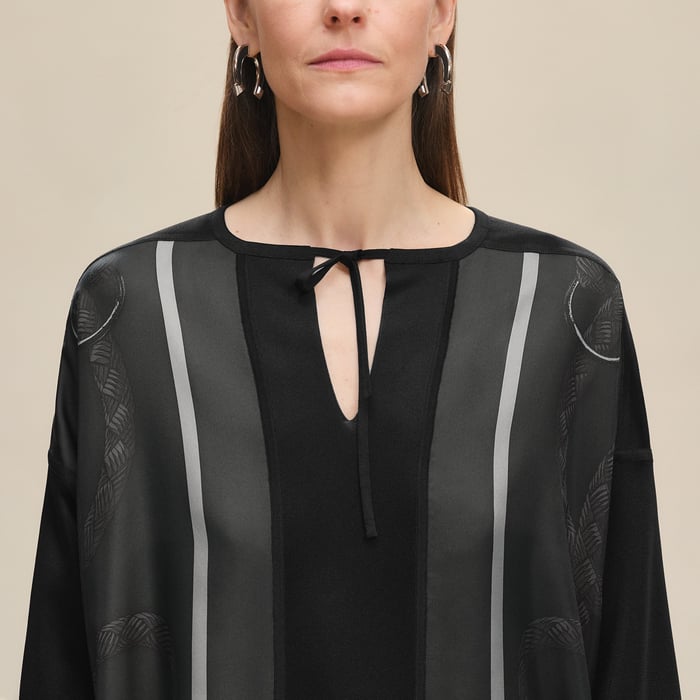 Gris Charbon "Palefroi Remix" Twillaine Vareuse Blouse