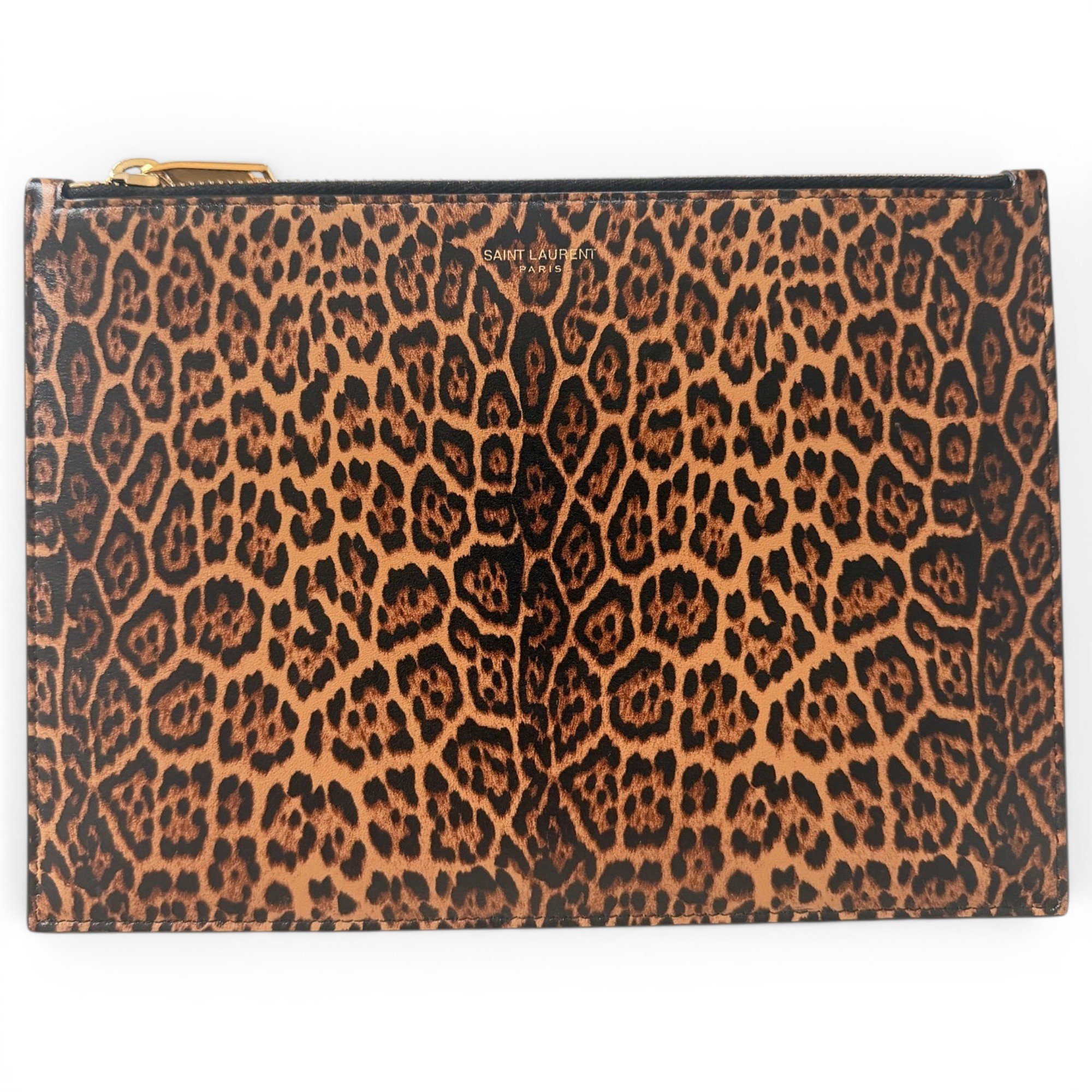 Rive Gauche leather clutch bag