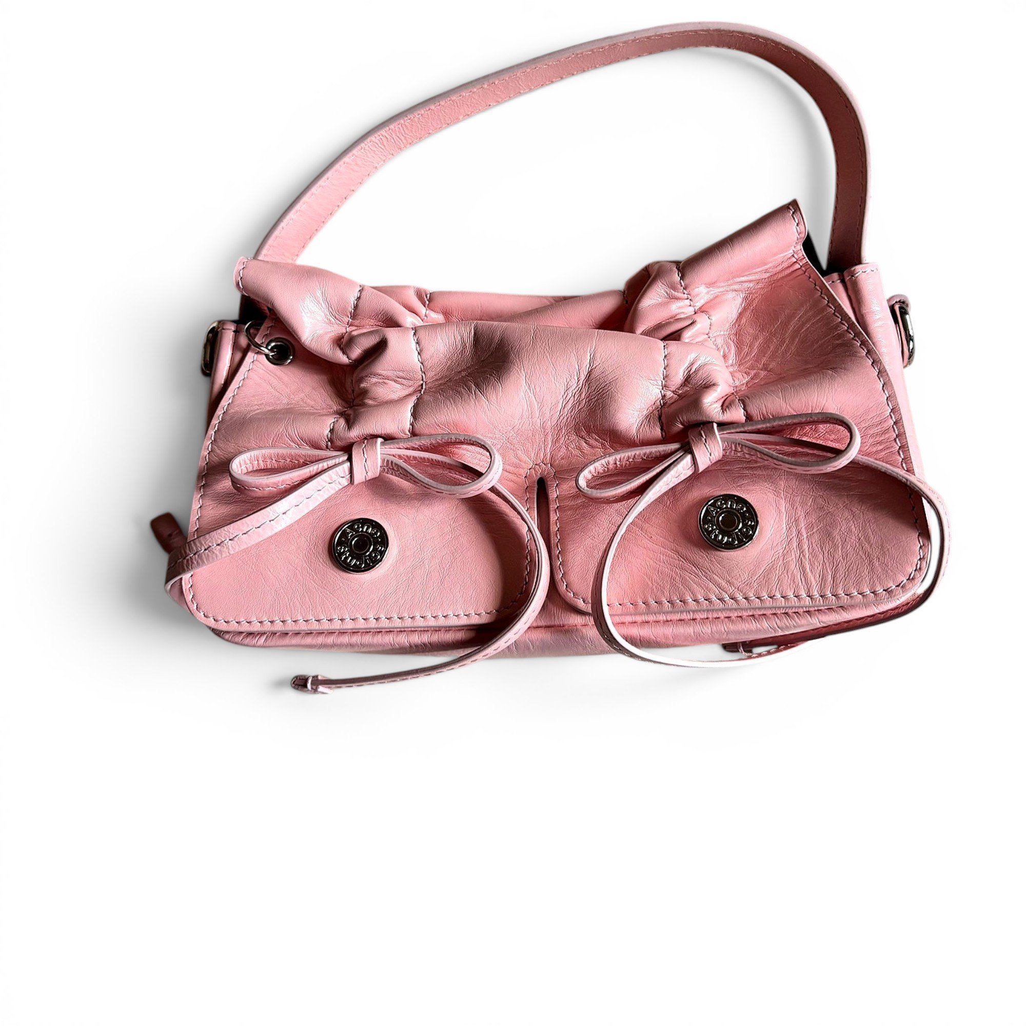 Multipocket leather crossbody bag