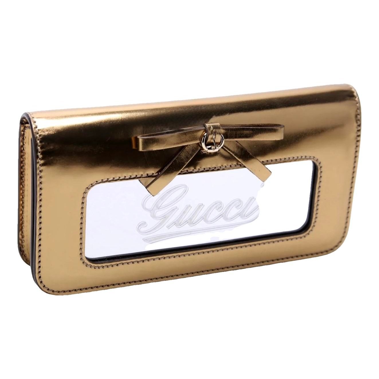 Leather clutch bag