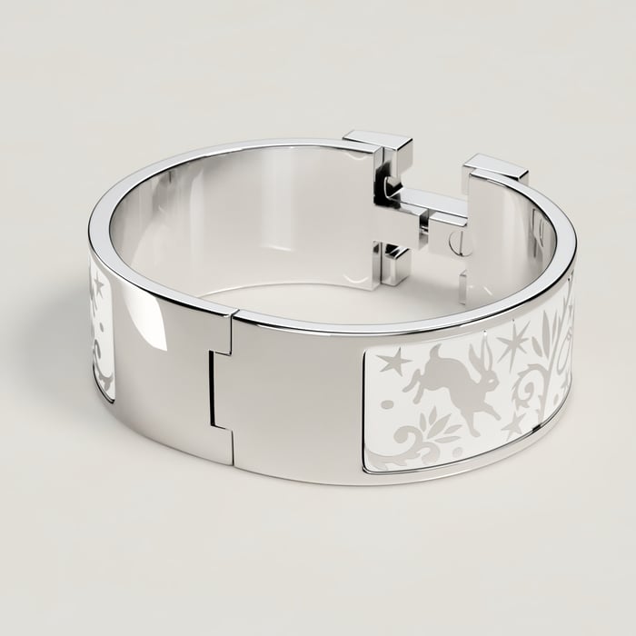 Orfèvre Blanc Platine Blanc Clic Clac H Sous Le Charme d'Orphee Bracelet