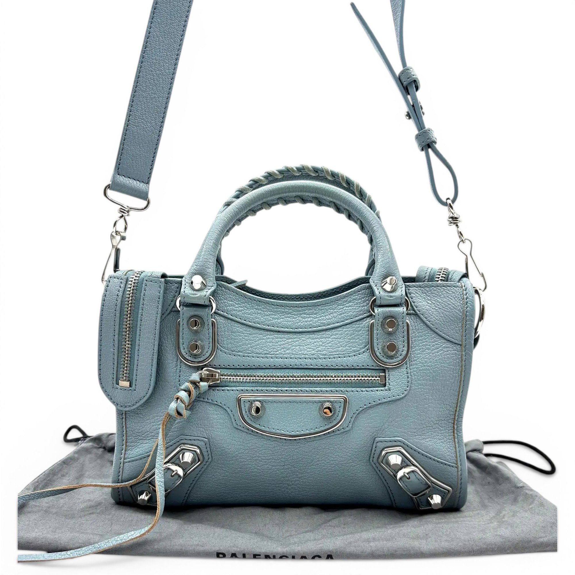 Classic Metalic leather handbag