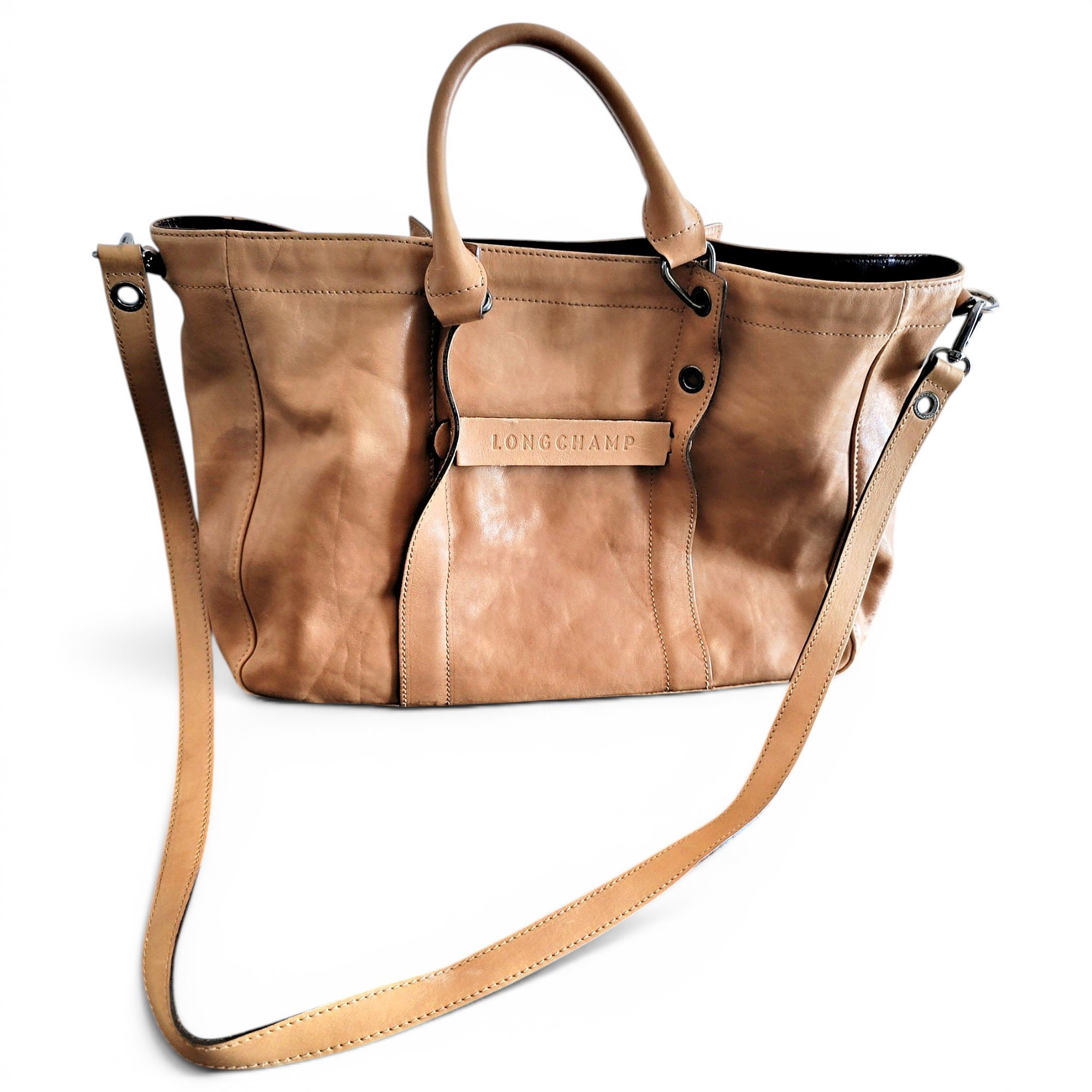 3D leather handbag