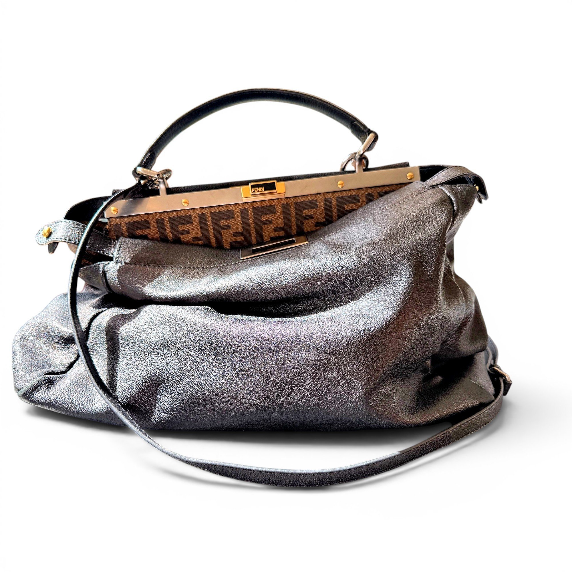 Peekaboo leather handbag
