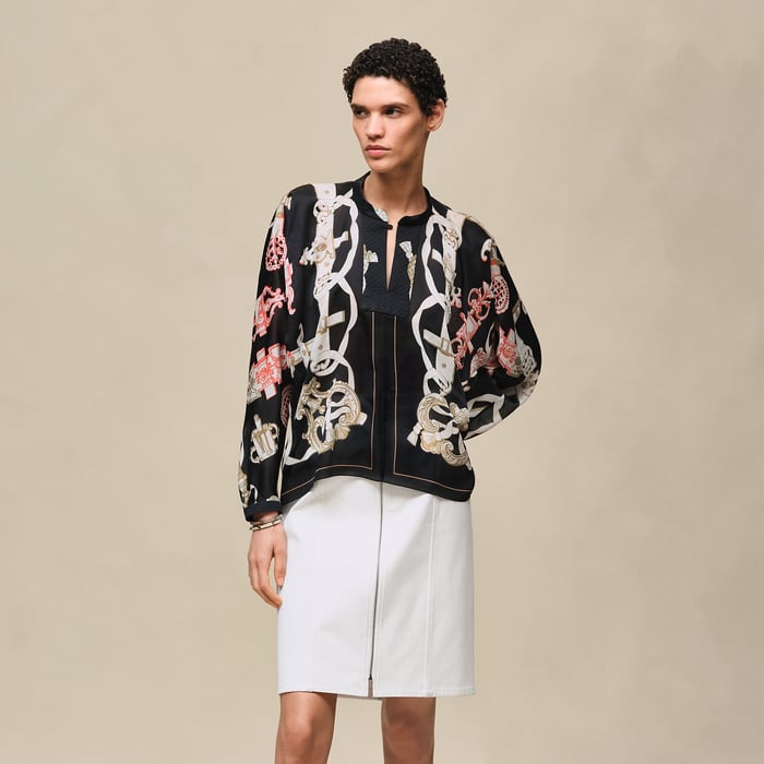 Noir "Ferronnerie Remix" Blouse