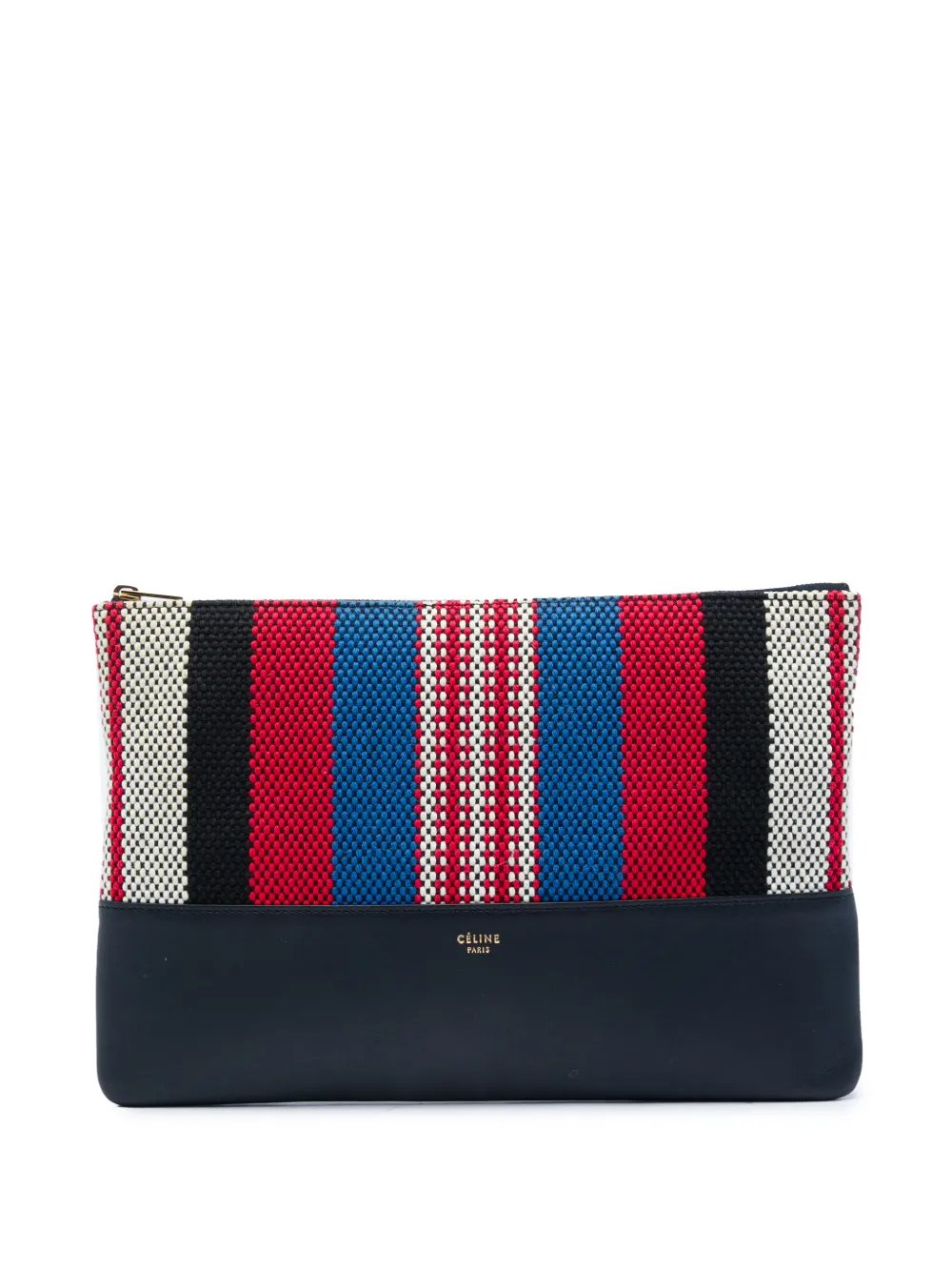 2015 Canvas Striped Solo Pouch clutch bag