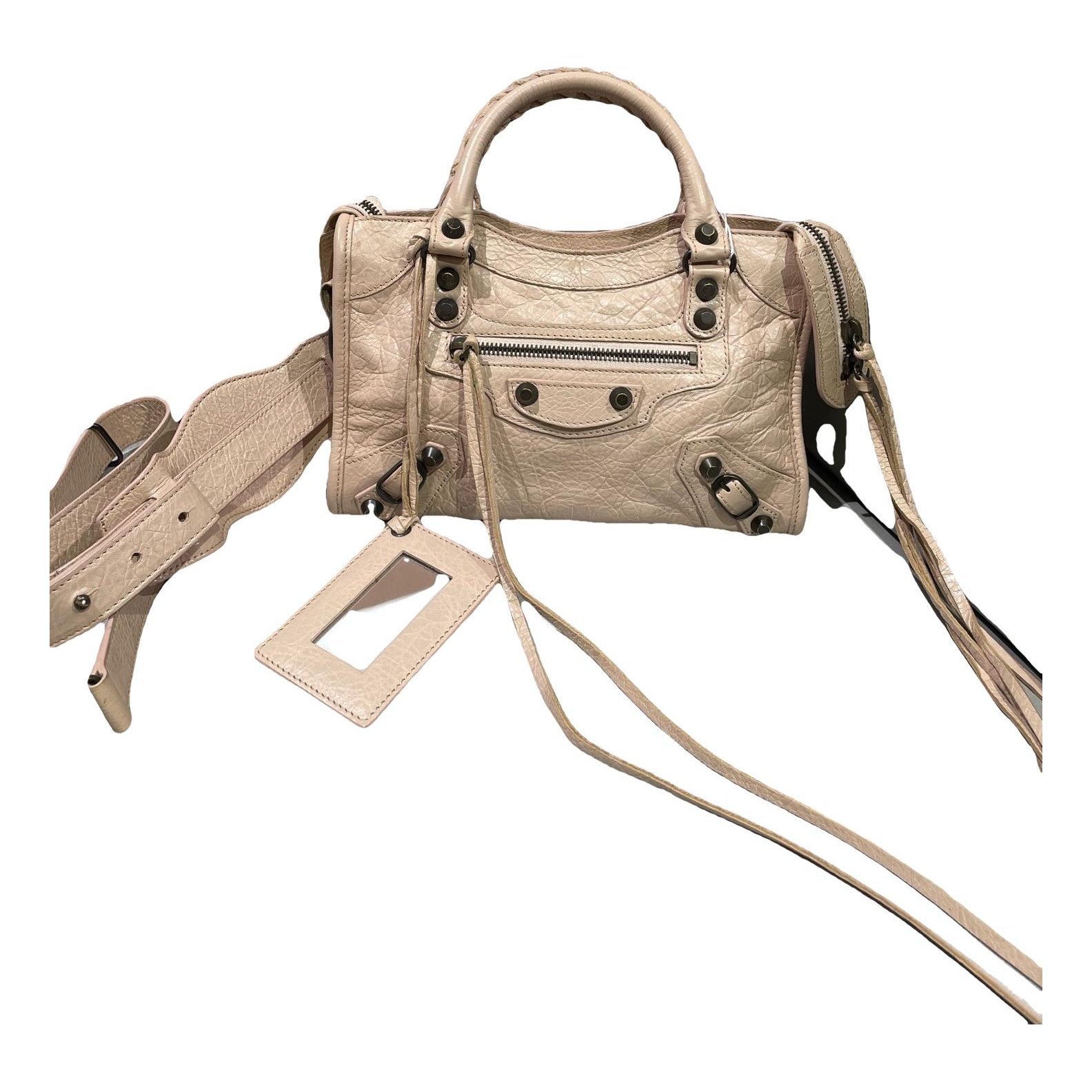 City leather handbag