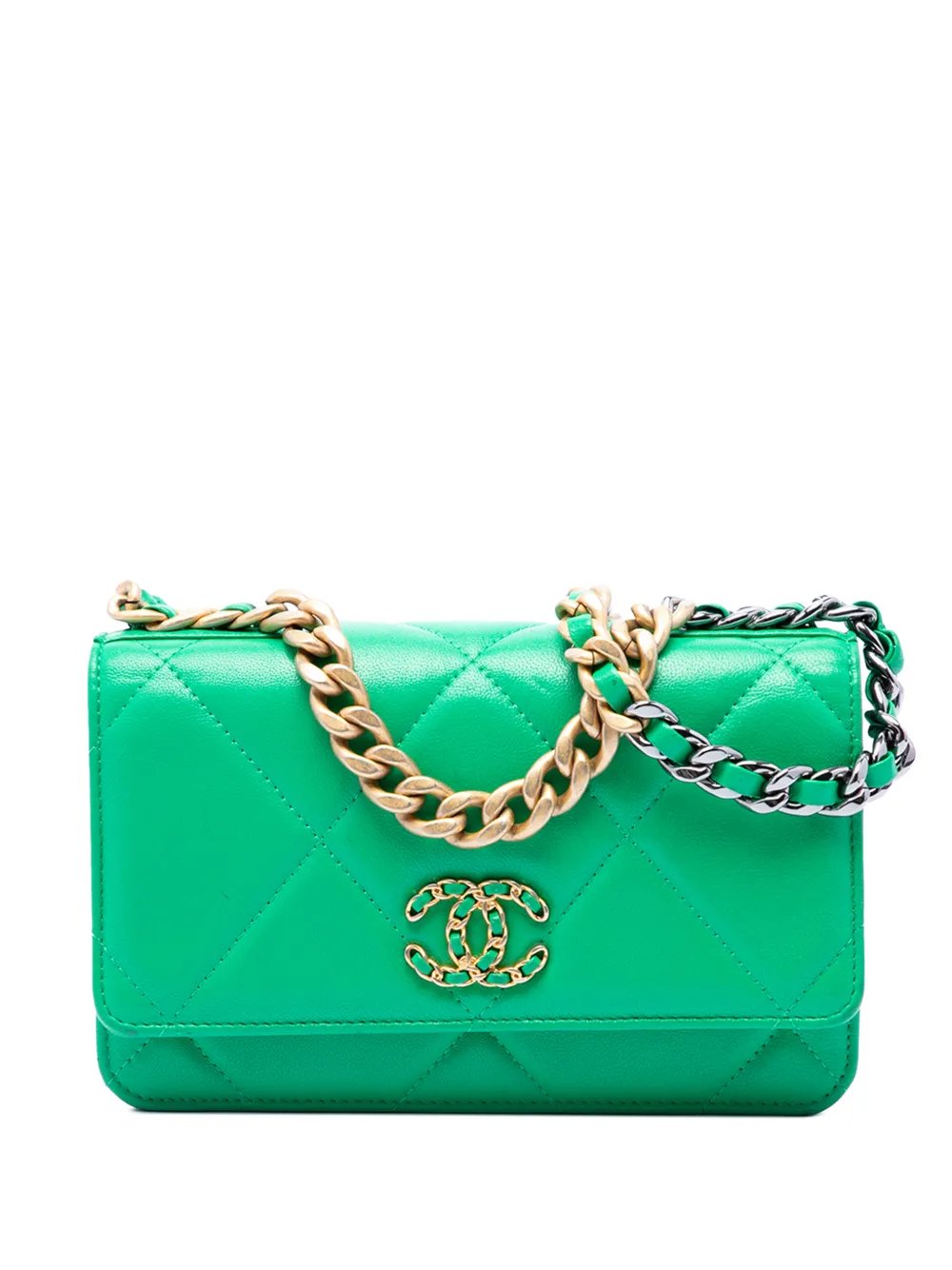 2019 Quilted Lambskin 19 Wallet on Chain satchel