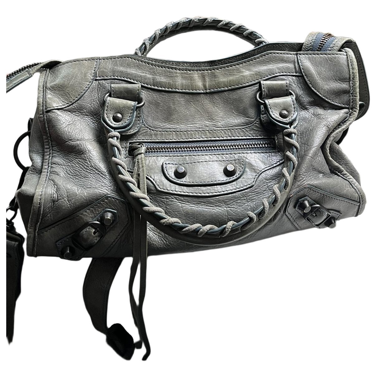City leather handbag