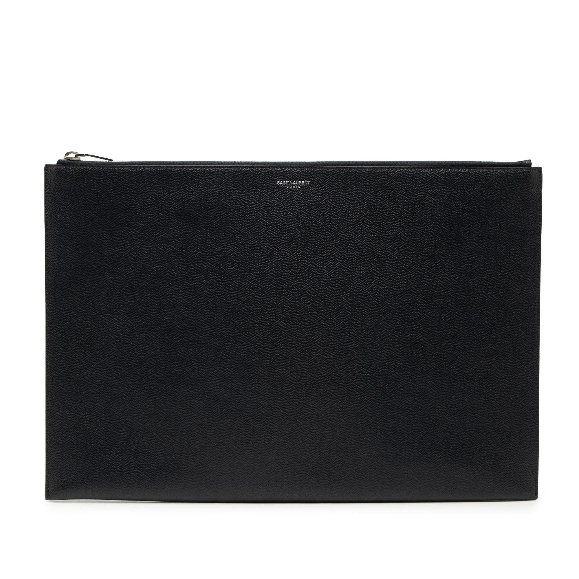 Leather clutch bag
