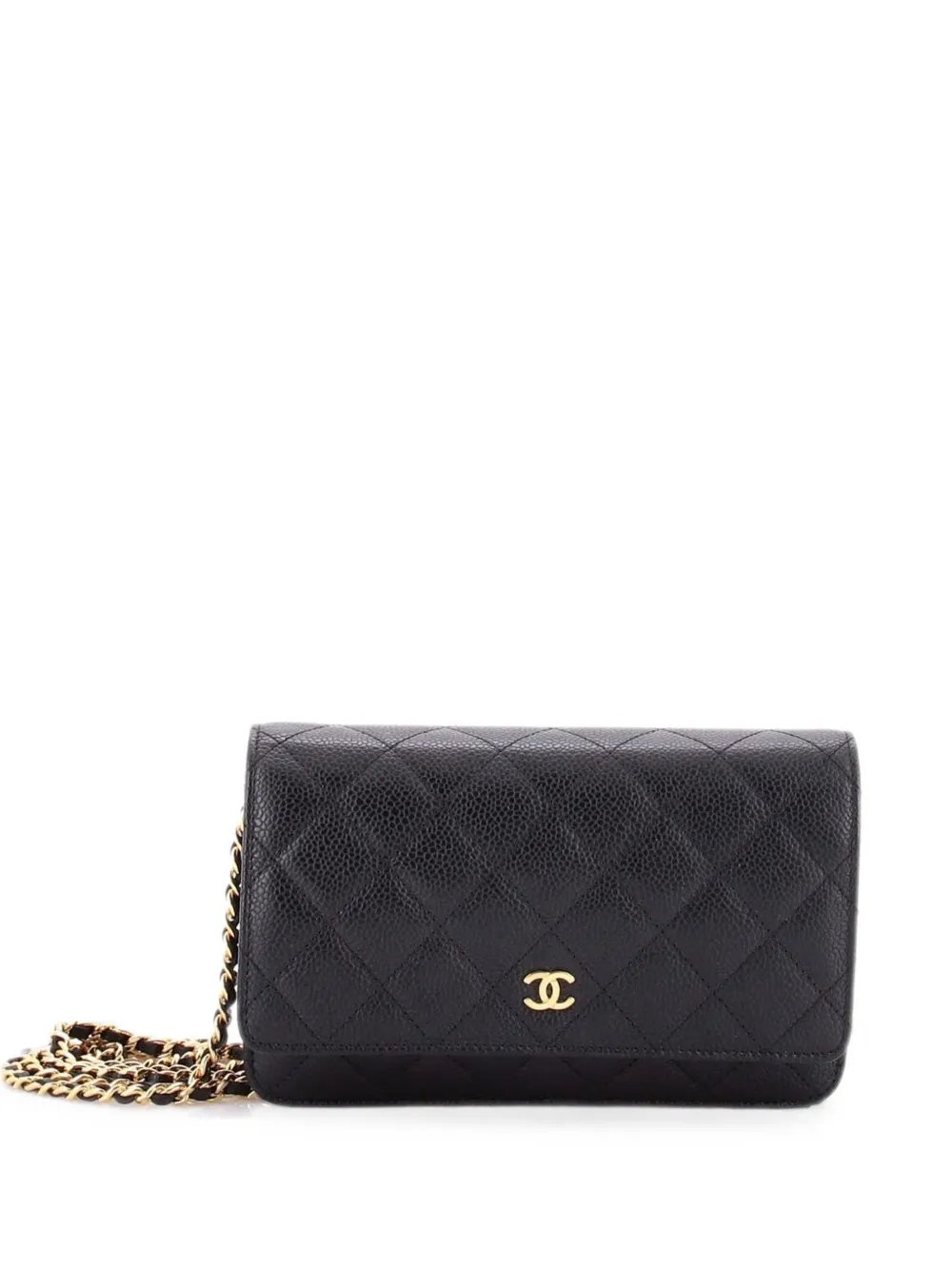 Wallet on Chain Quilted Caviar crossbody bag