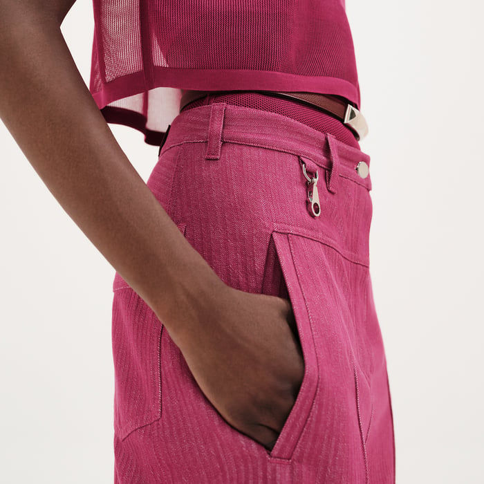 Rose Bougainvillier Loose Fit Pants
