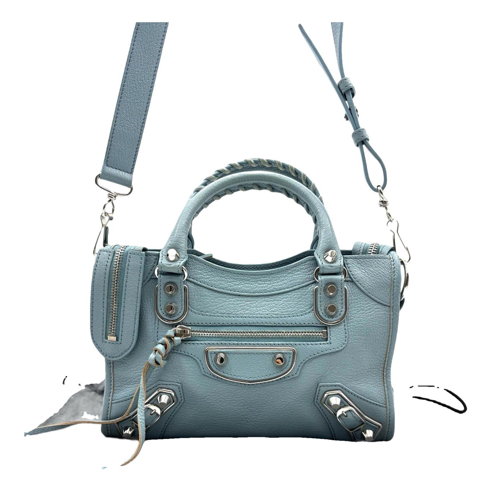 City leather mini bag