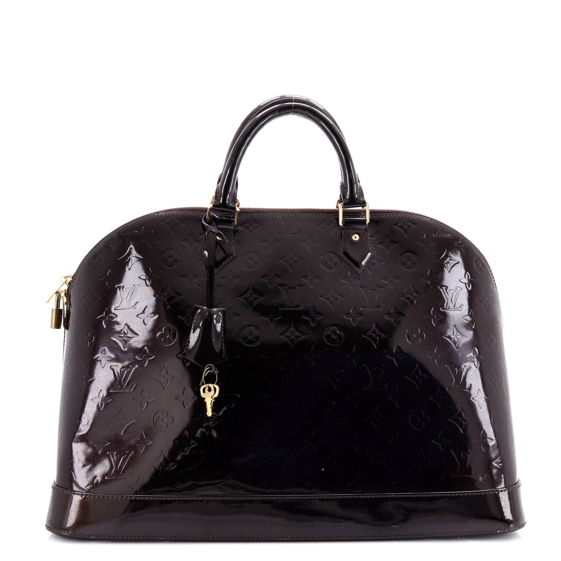 Louis Vuitton Alma Handbag Monogram Vernis XL
