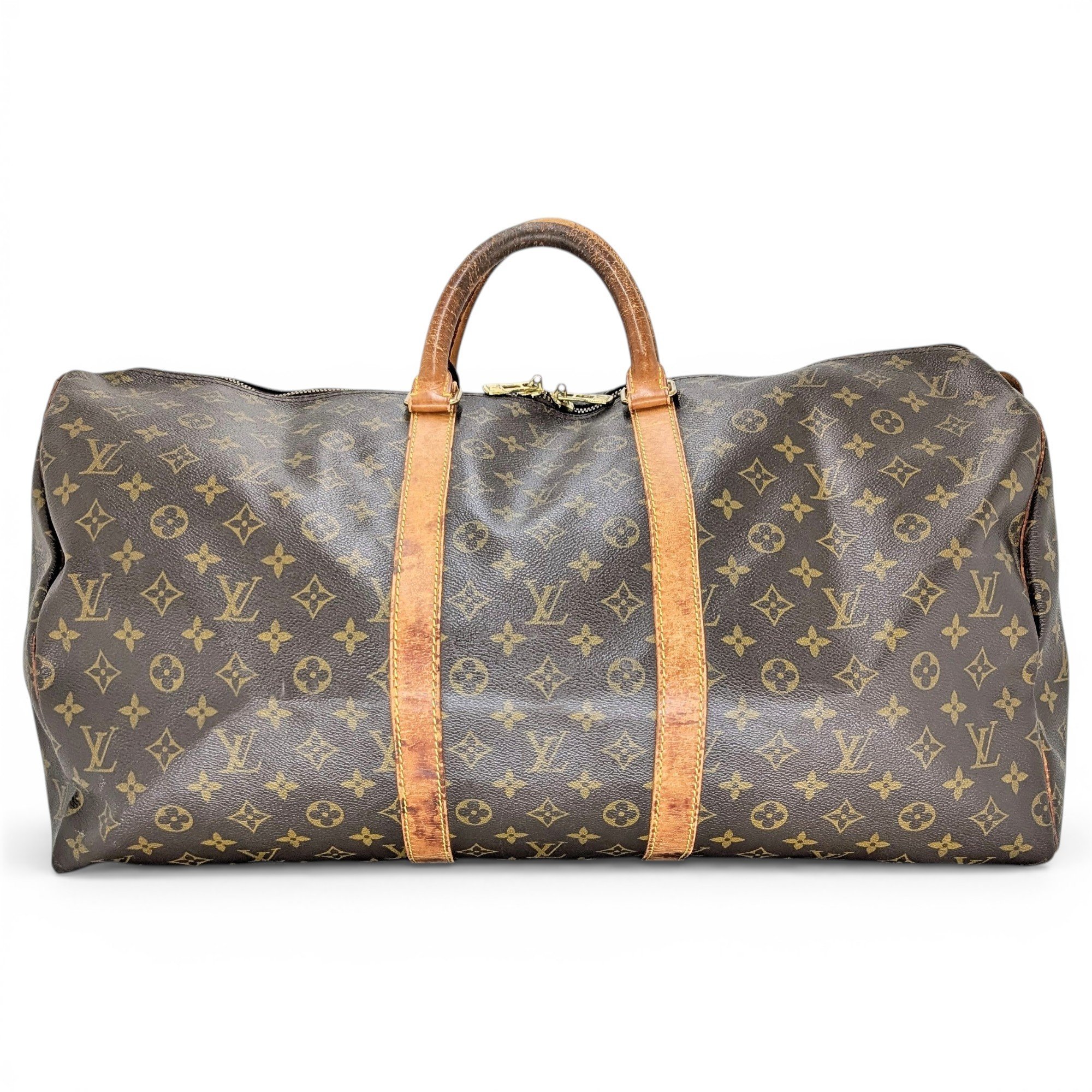 Keepall leather travel bag