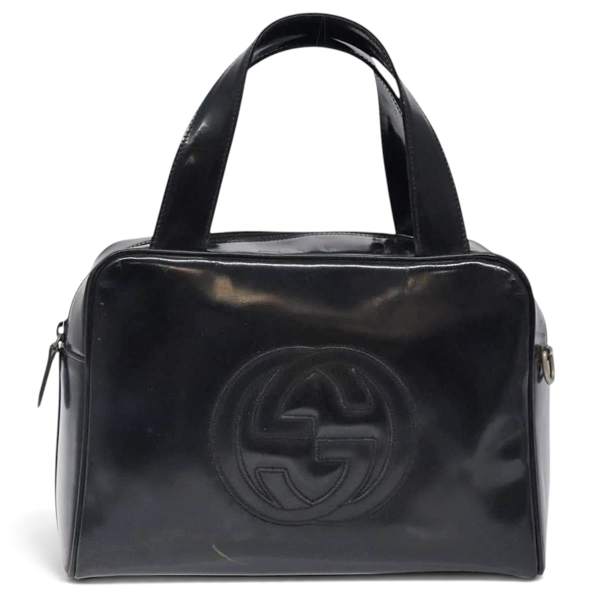 Patent leather handbag
