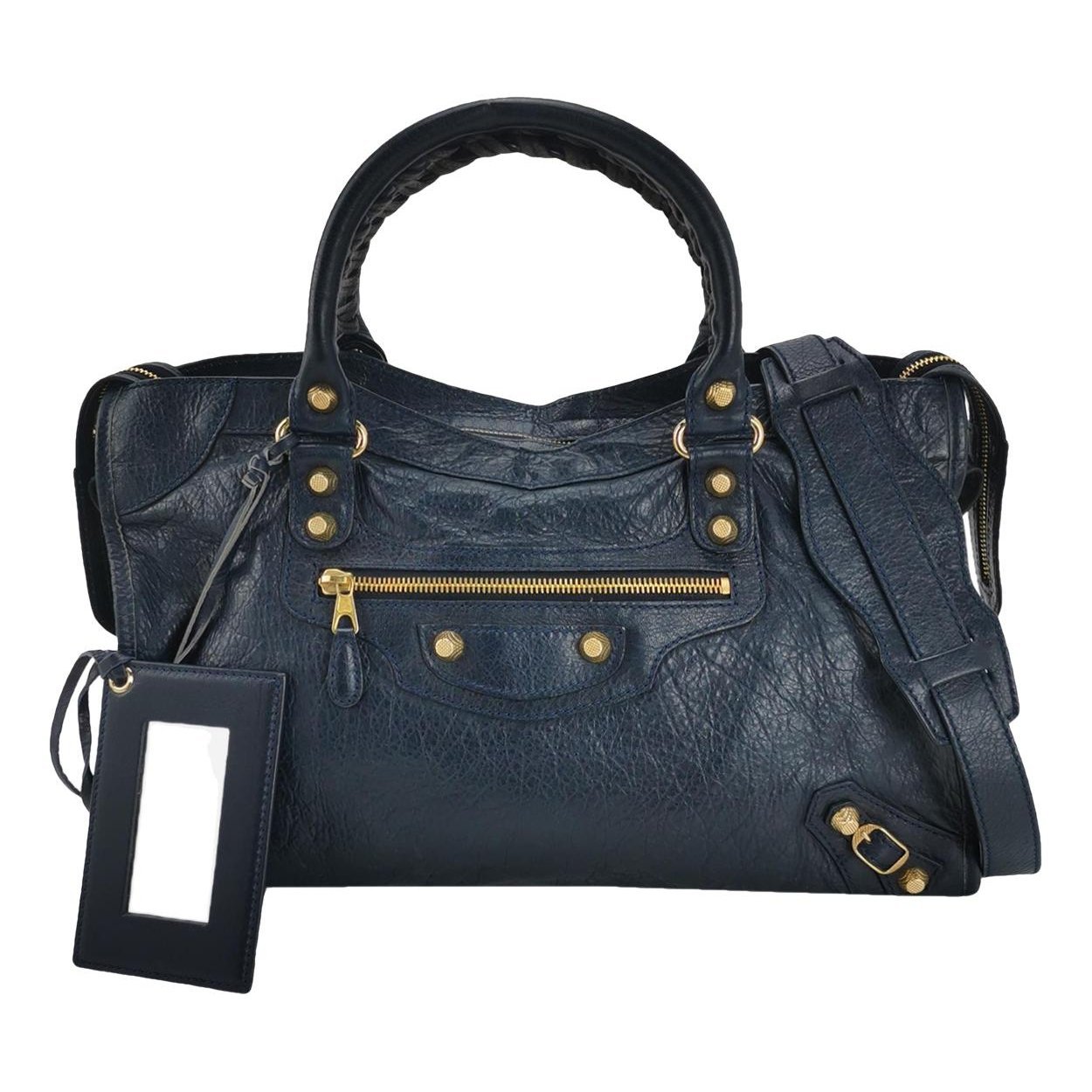 City leather handbag