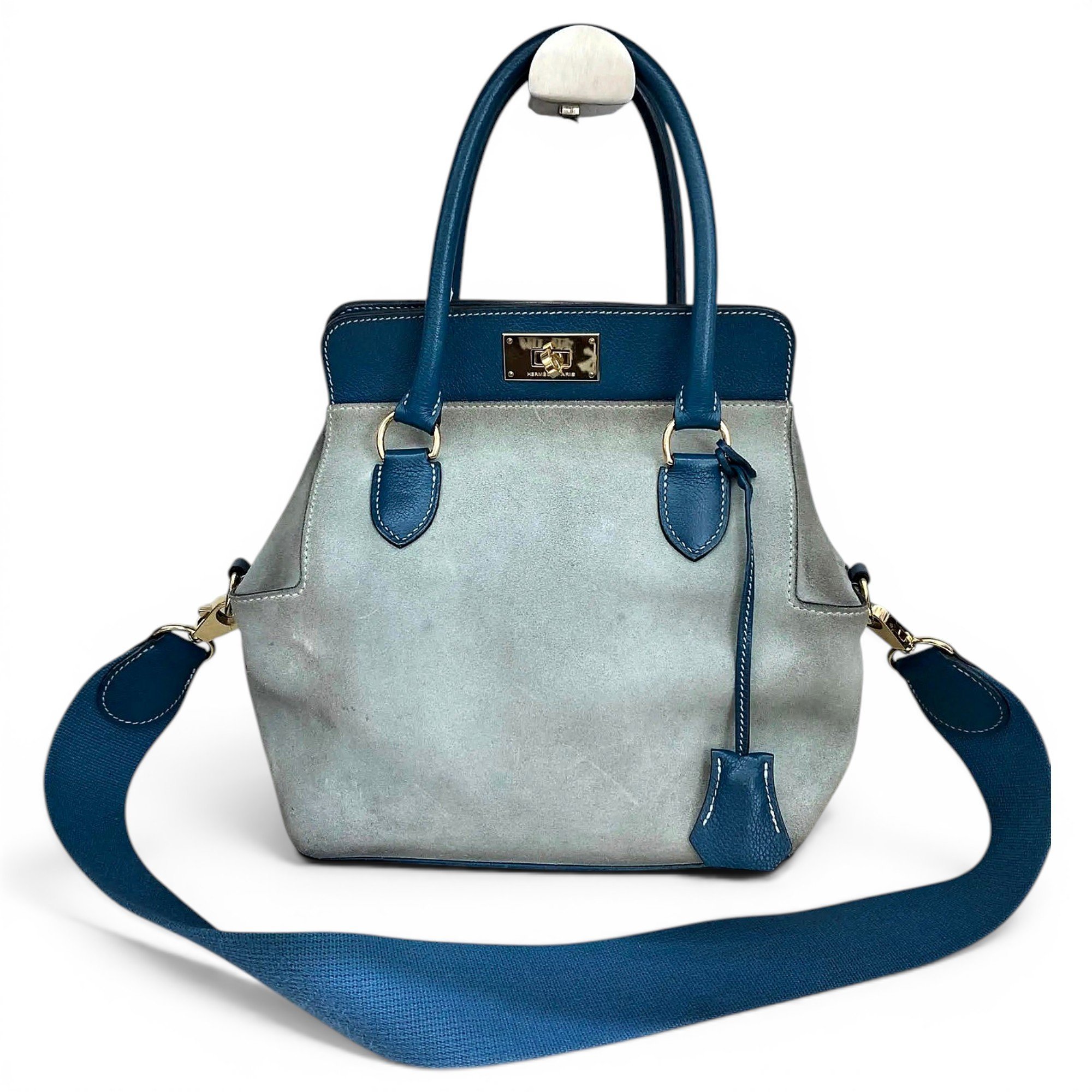 Toolbox leather handbag