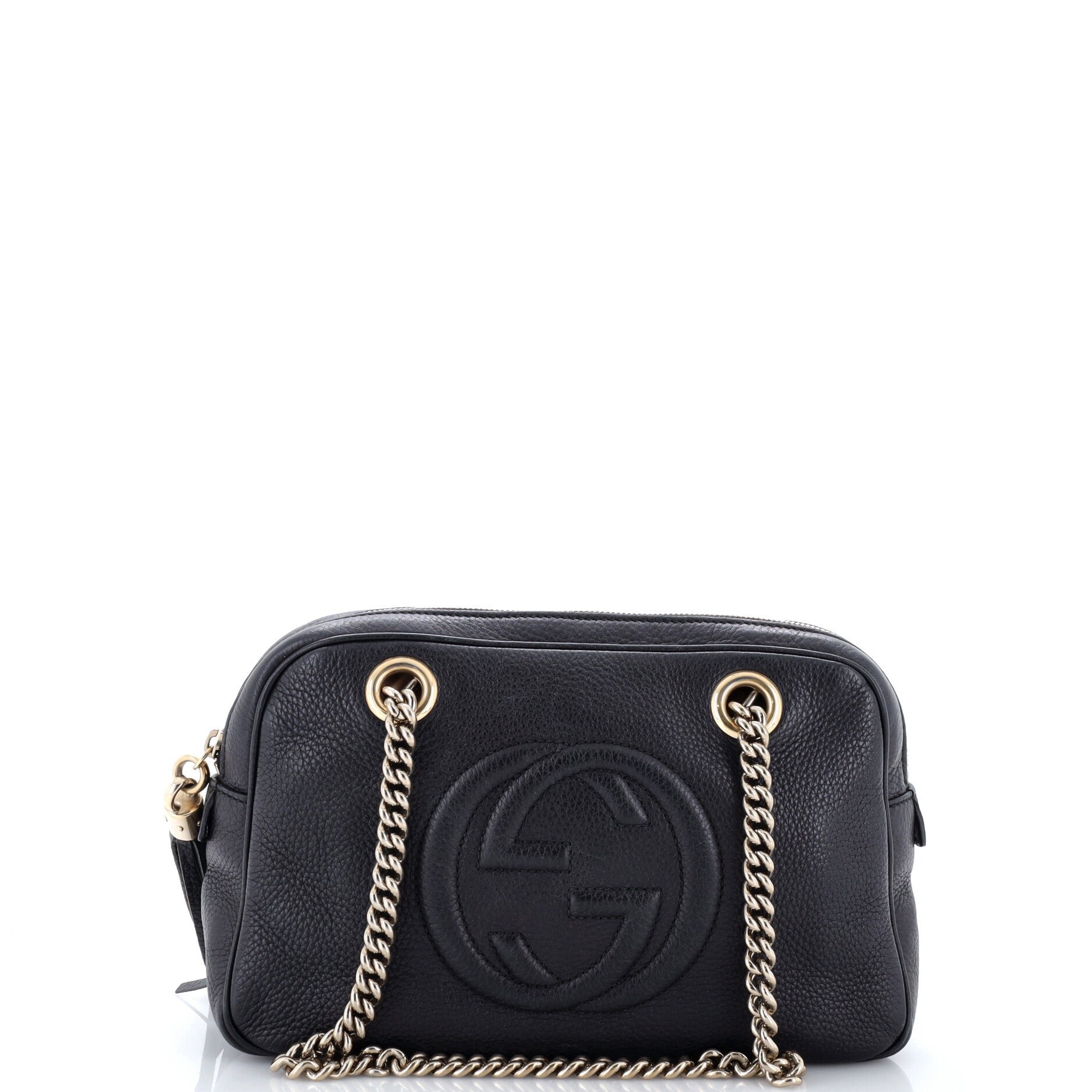Soho Chain Zip Shoulder Bag Leather Small