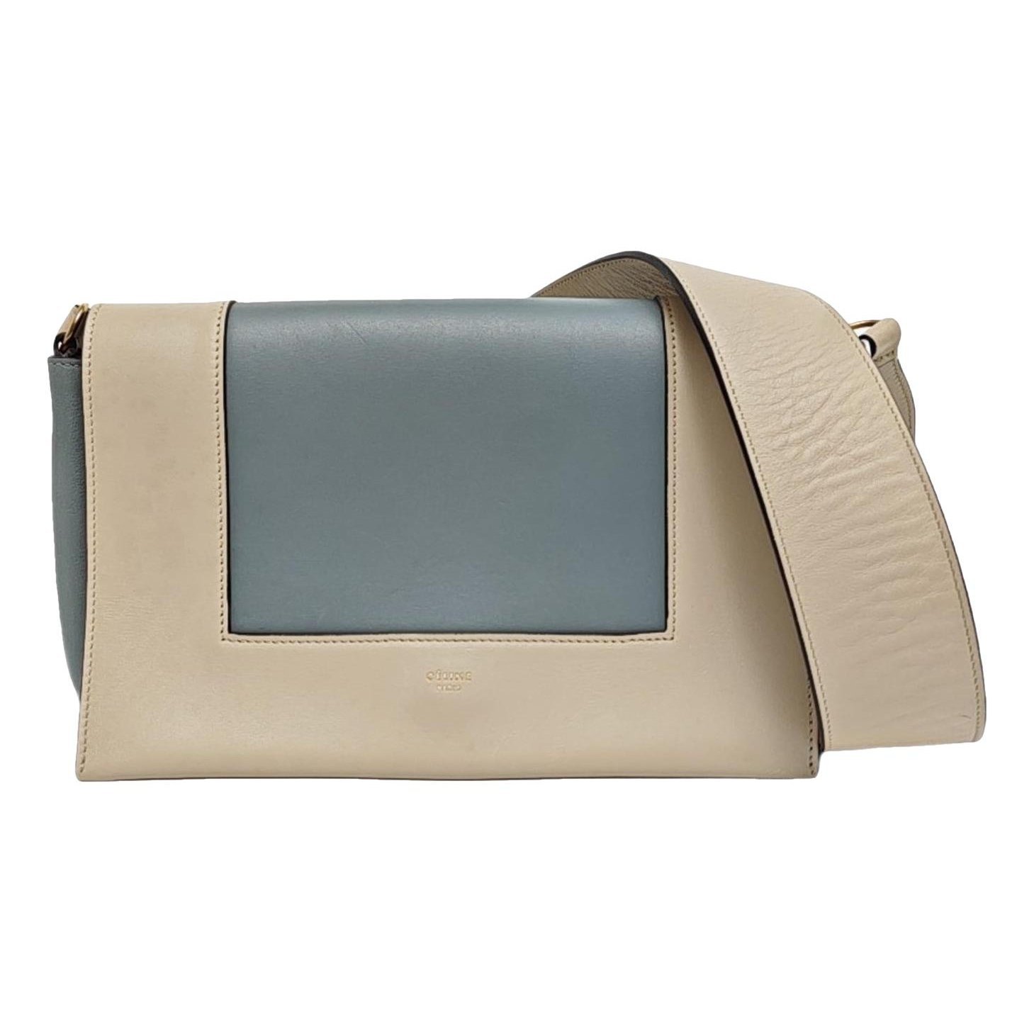 Frame leather handbag