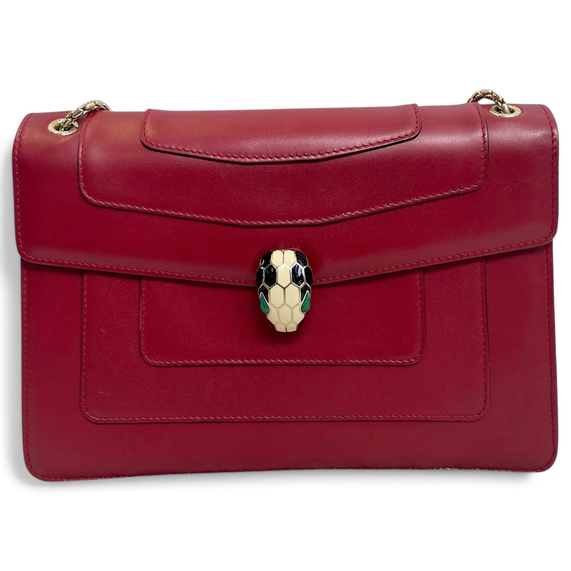 Serpenti leather handbag