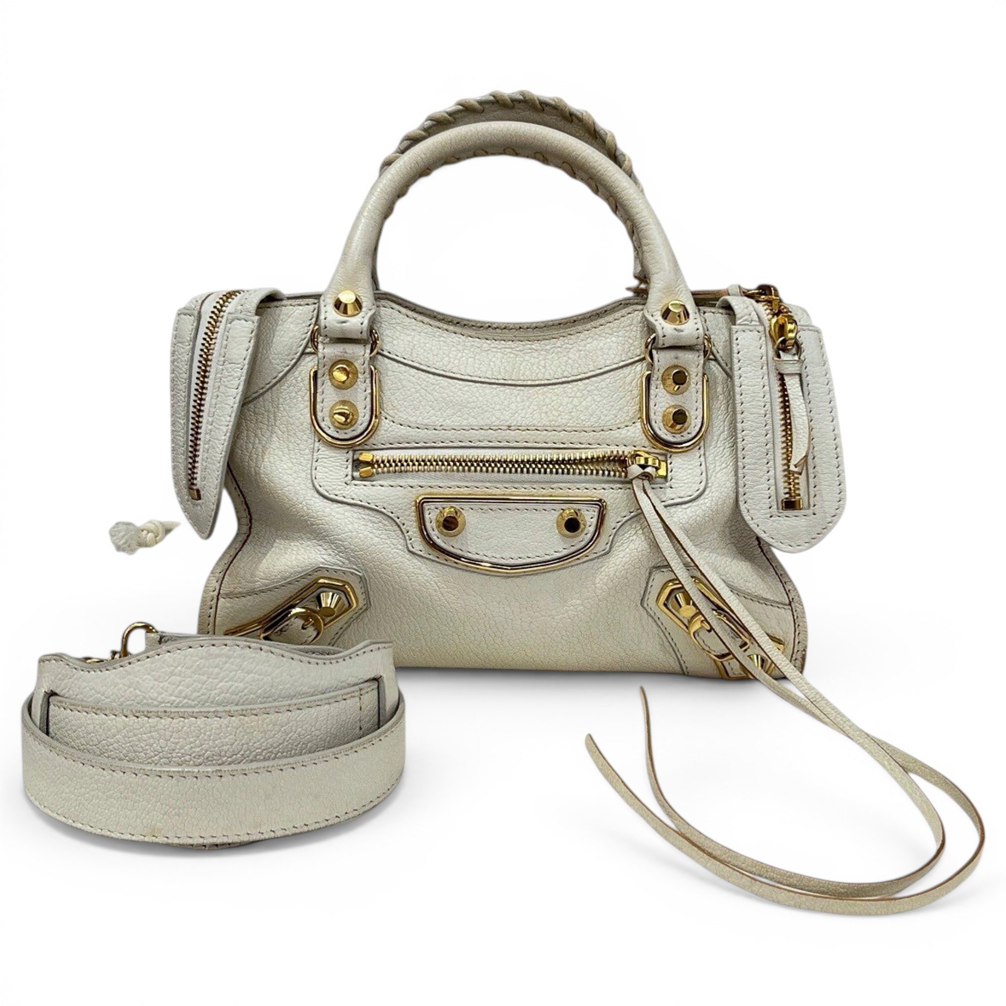 Classic Metalic leather handbag