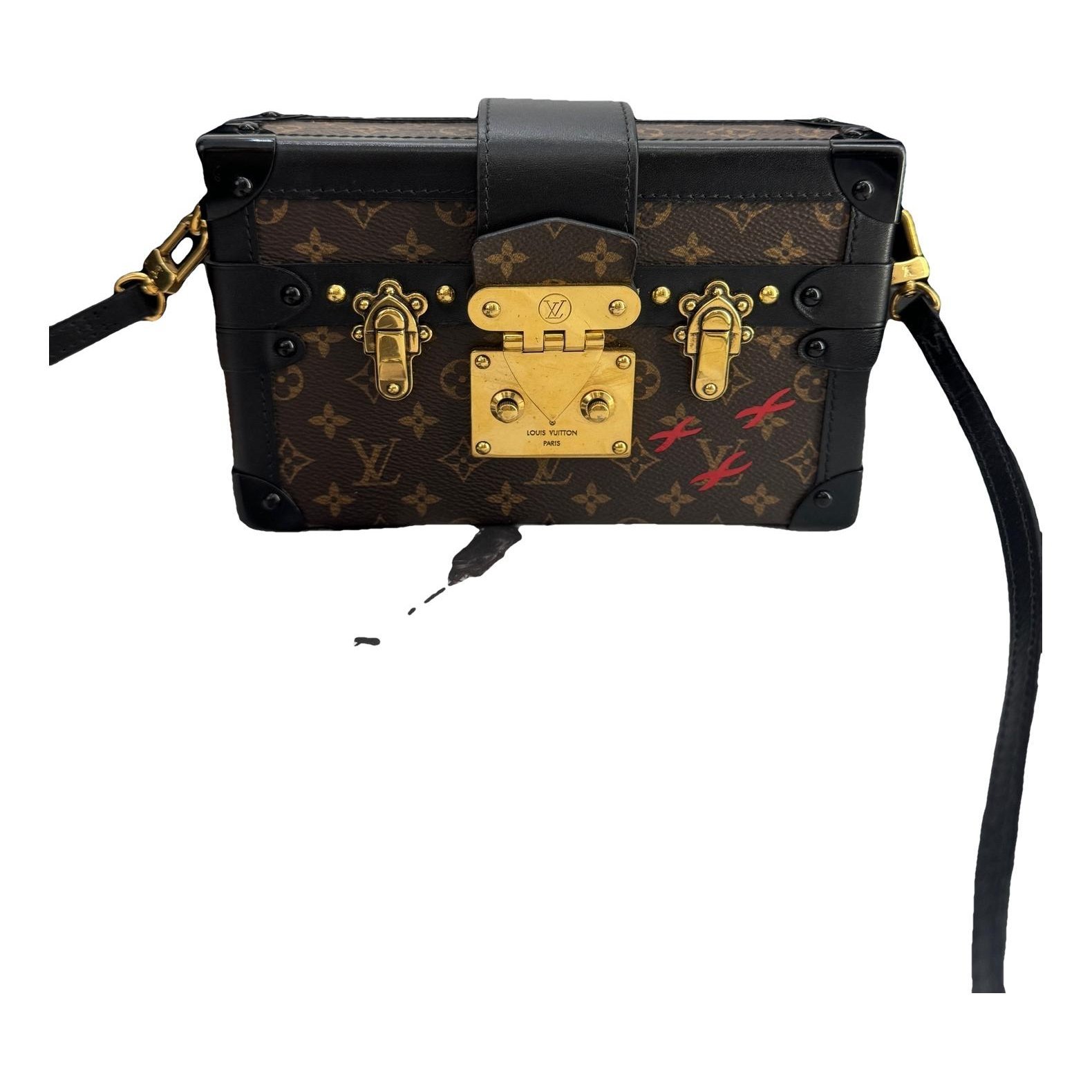 Petite Malle leather handbag