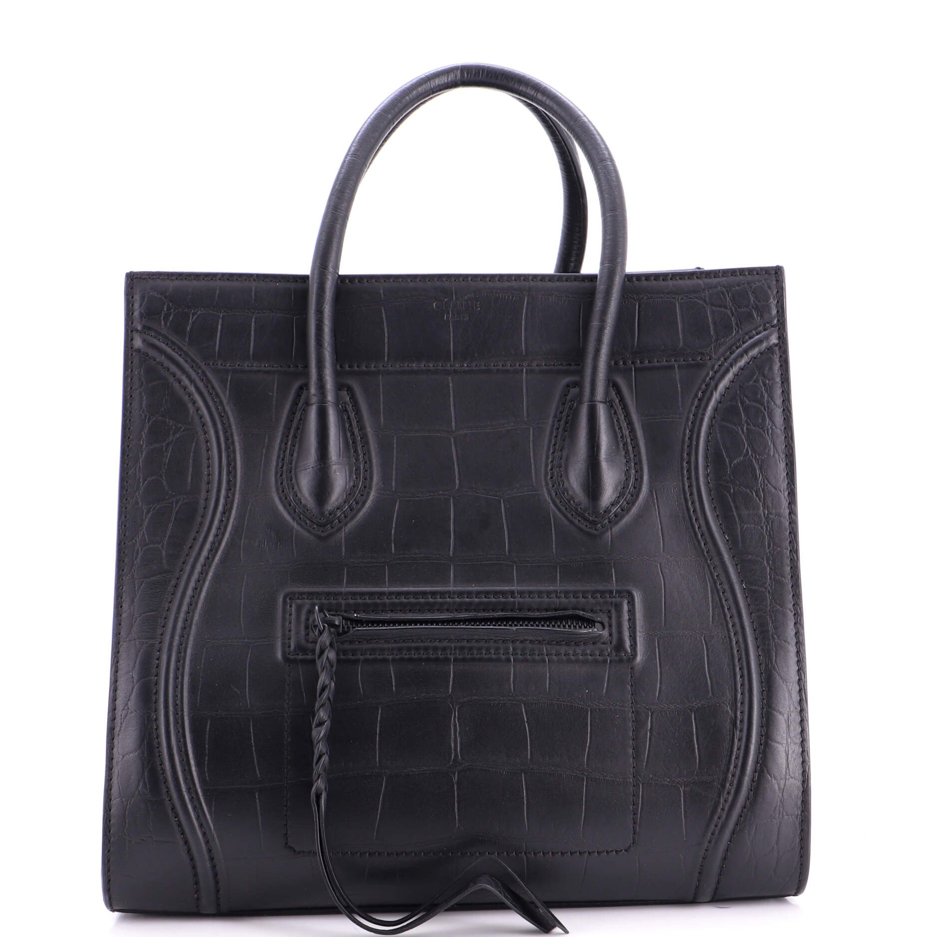 Phantom Bag Crocodile Embossed Leather Medium