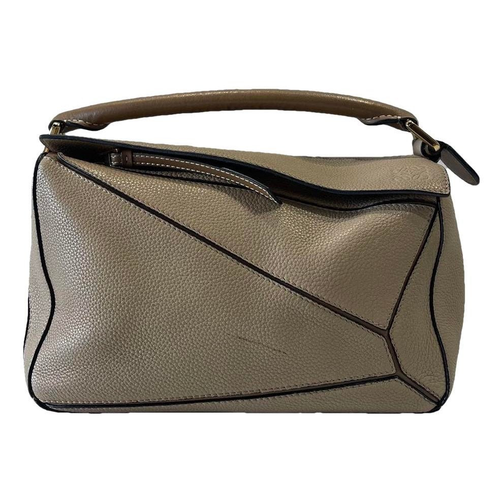 Puzzle leather handbag