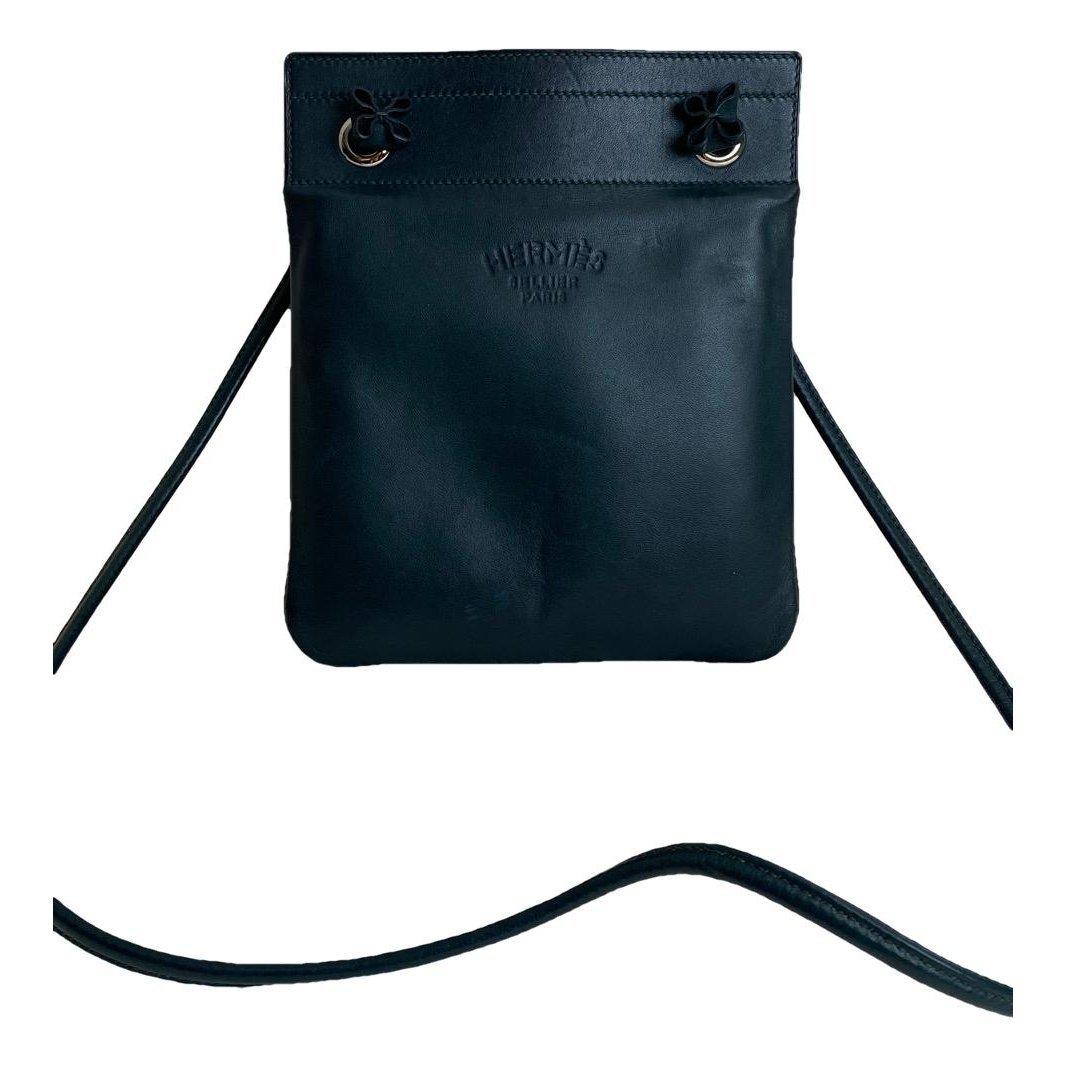 Hermes Aline Handbag Black Swift Leather
