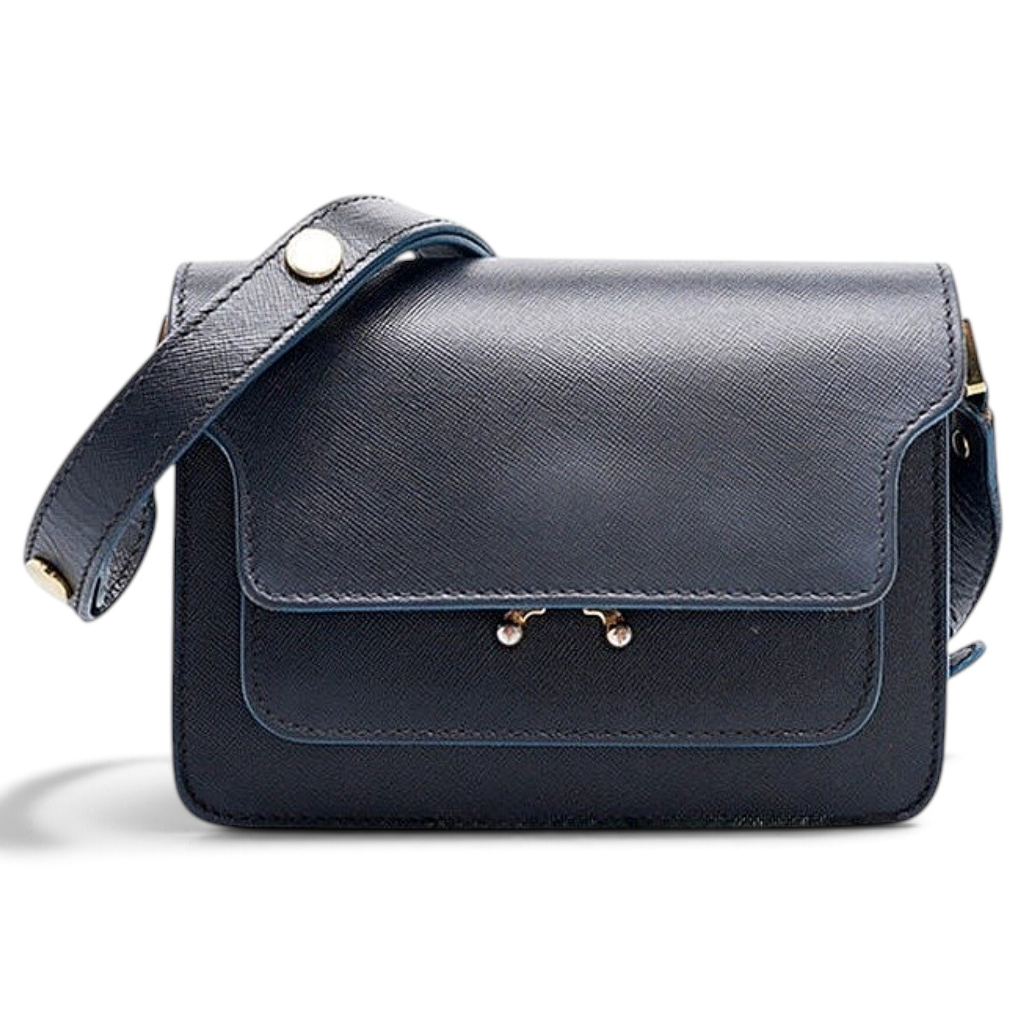 Trunk leather handbag