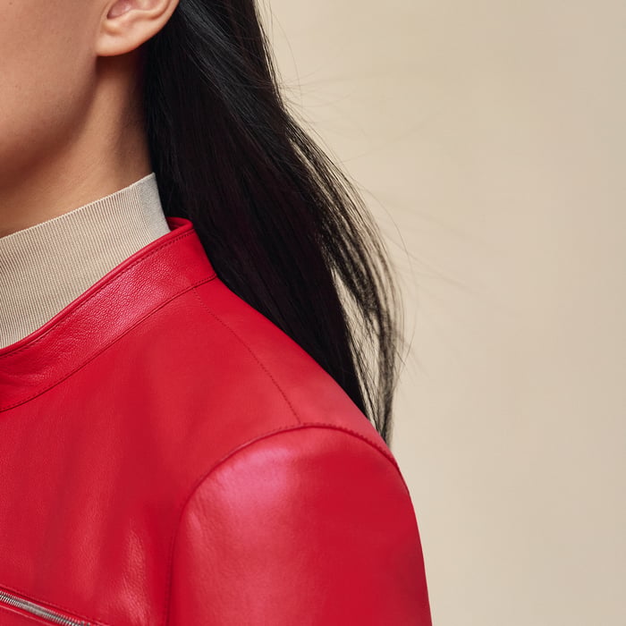 Rouge Tango Leather Biker Jacket