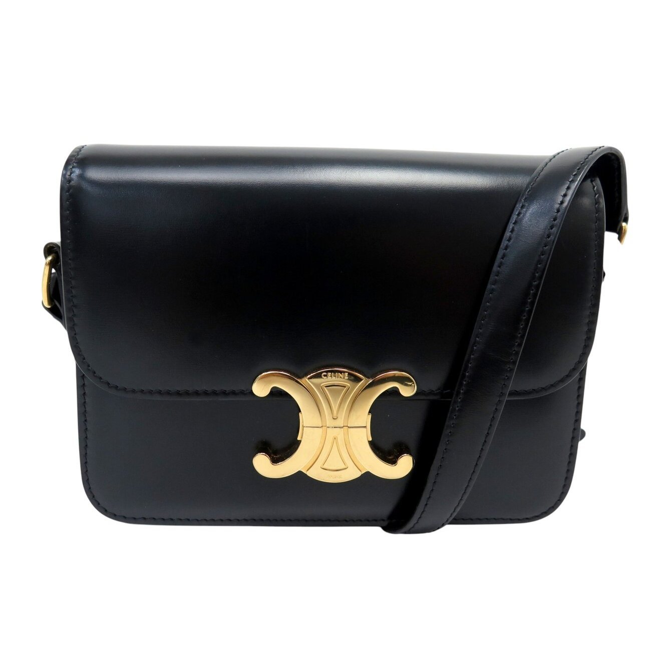 Triomphe leather crossbody bag