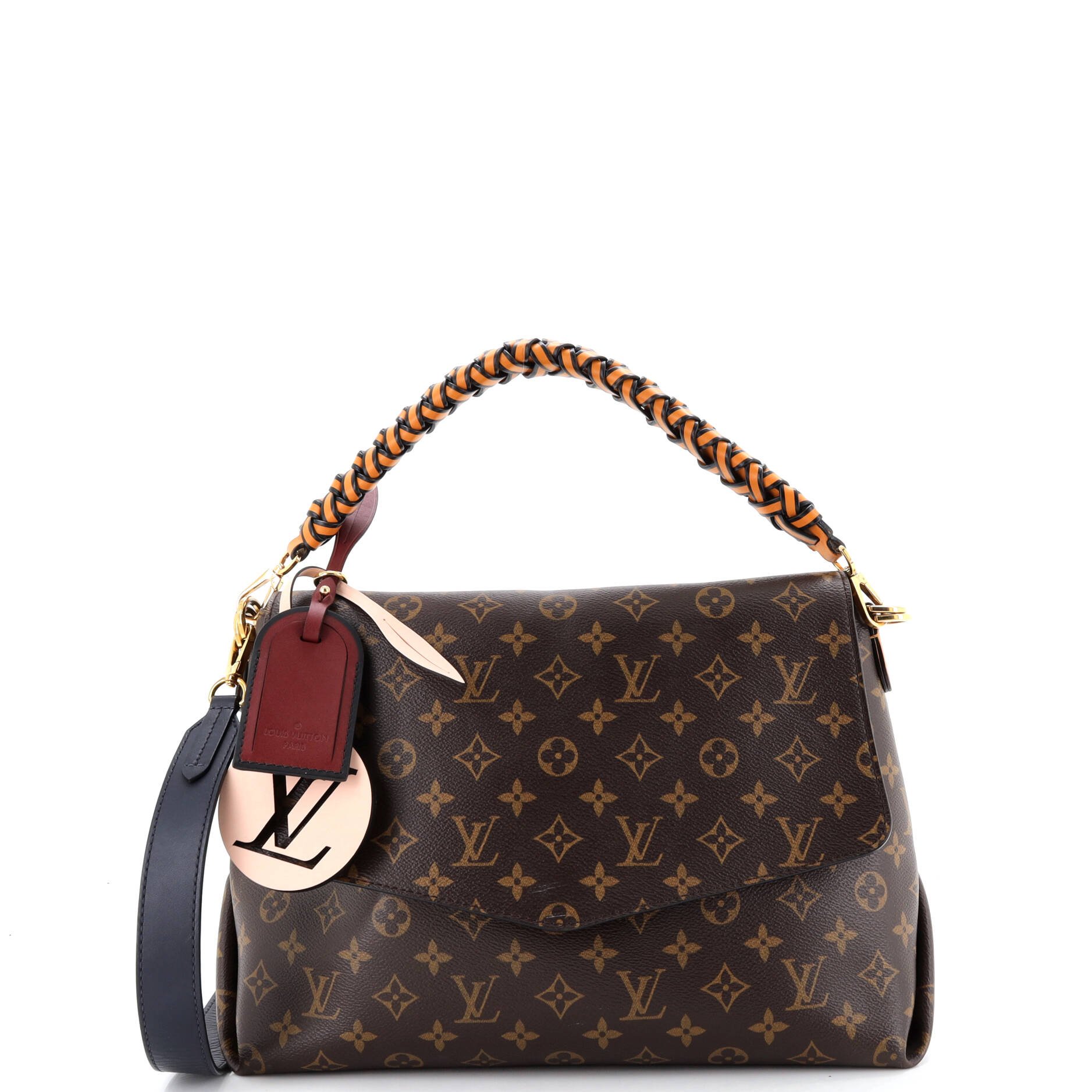 Louis Vuitton Braided Handle Beaubourg Handbag Monogram Canvas MM